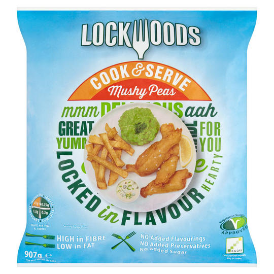 Lockwoods Cook & Serve Mushy Peas 907g