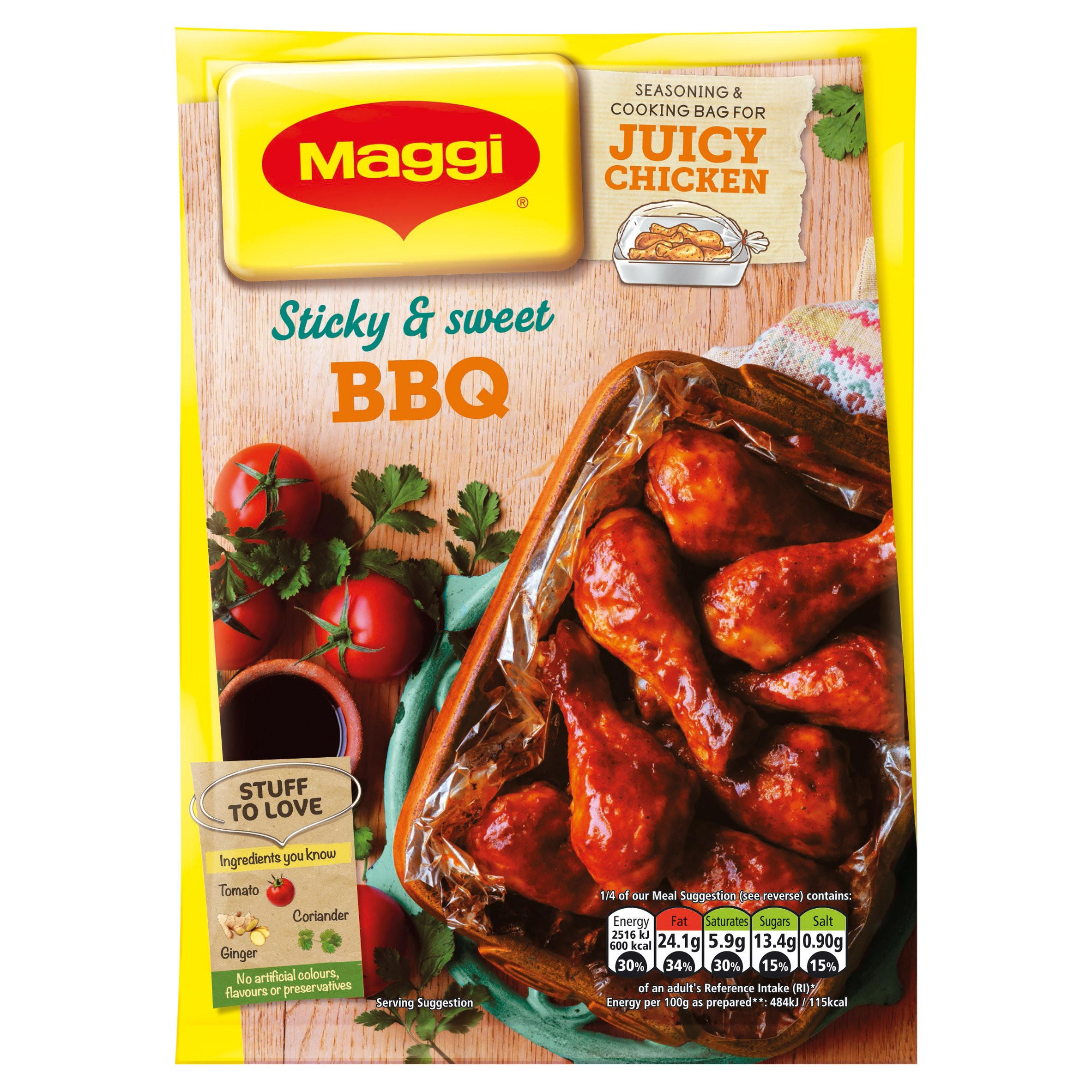 Maggi So Juicy Sticky Bbq Recipe Mix 47g Herbs Spices