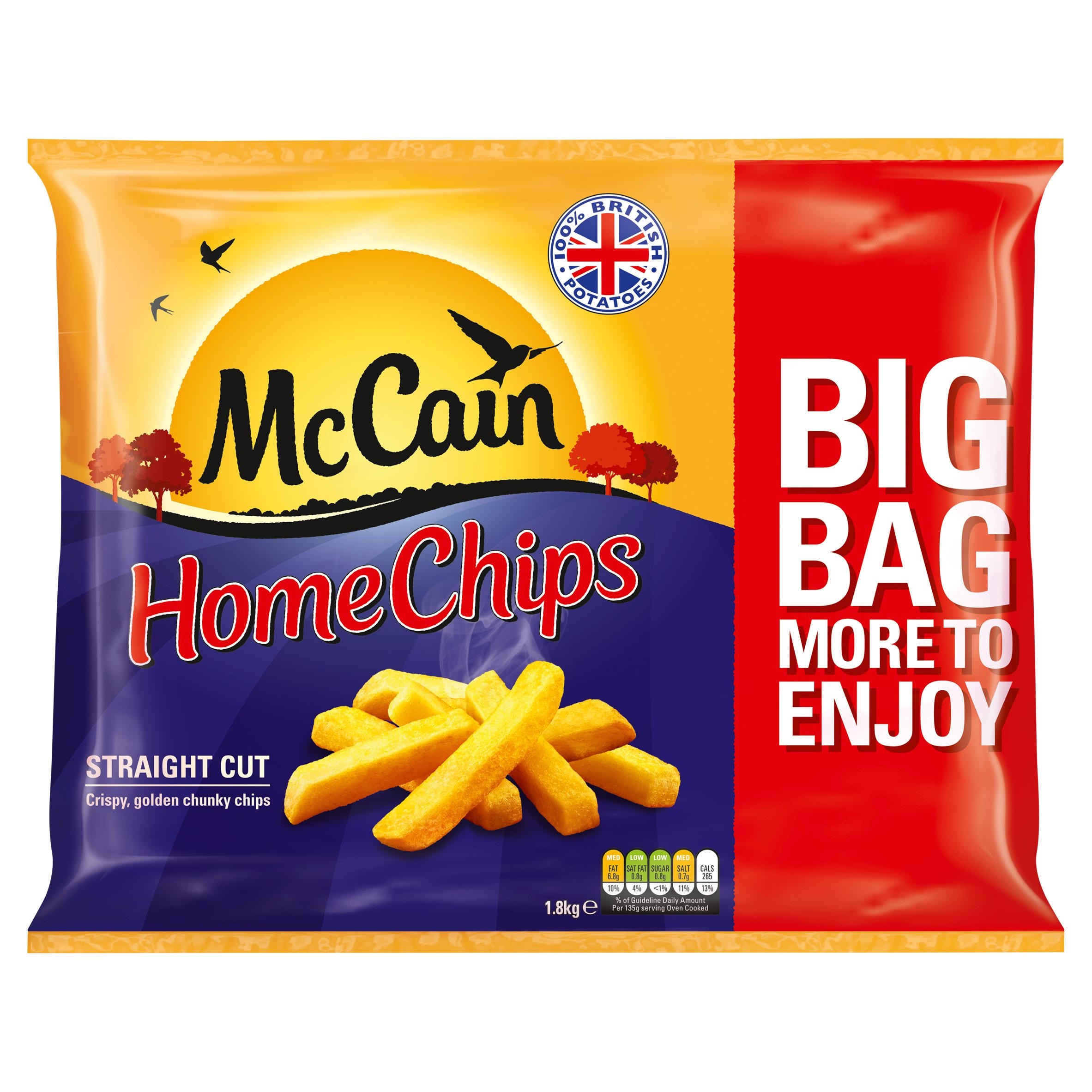 McCain The Home Chip Straight 1.8kg Chips & Fries Iceland Foods
