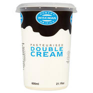 Robert Wiseman Dairies Pasteurised Double Cream 600ml Cream Iceland 