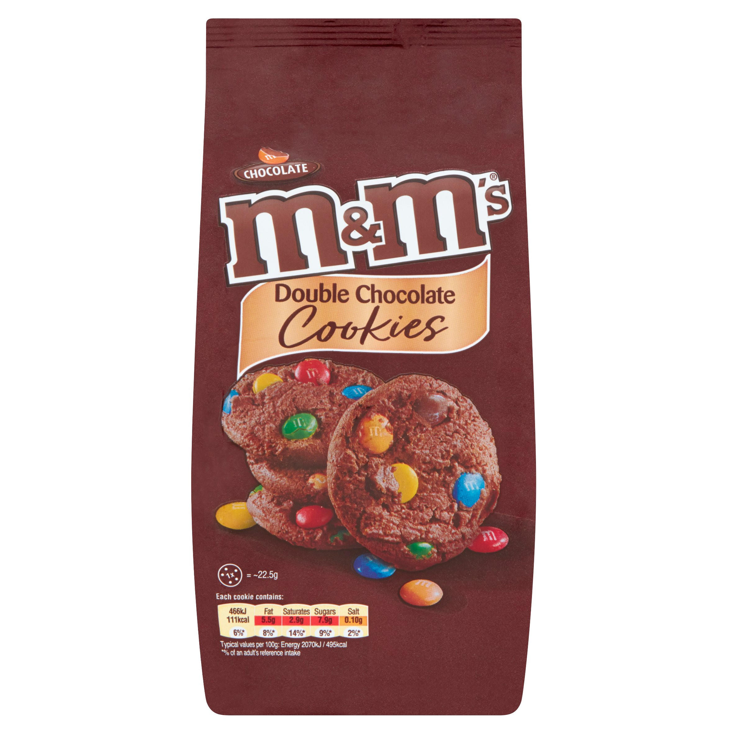 M&M's Double Chocolate Cookies 180g, Chocolate Biscuits