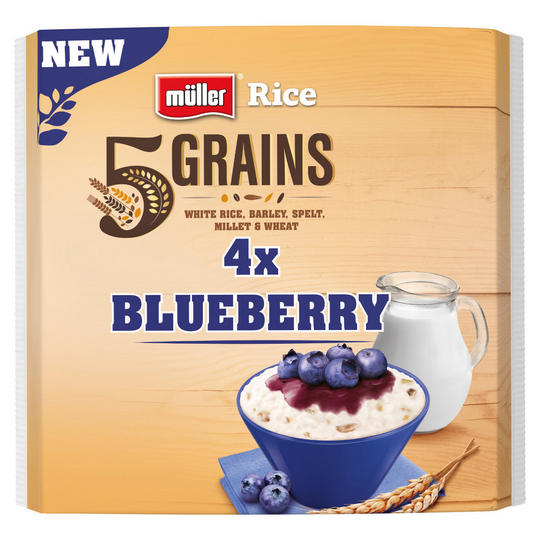 Müller Rice 5 Grains Blueberry 4 x 180g (720g)