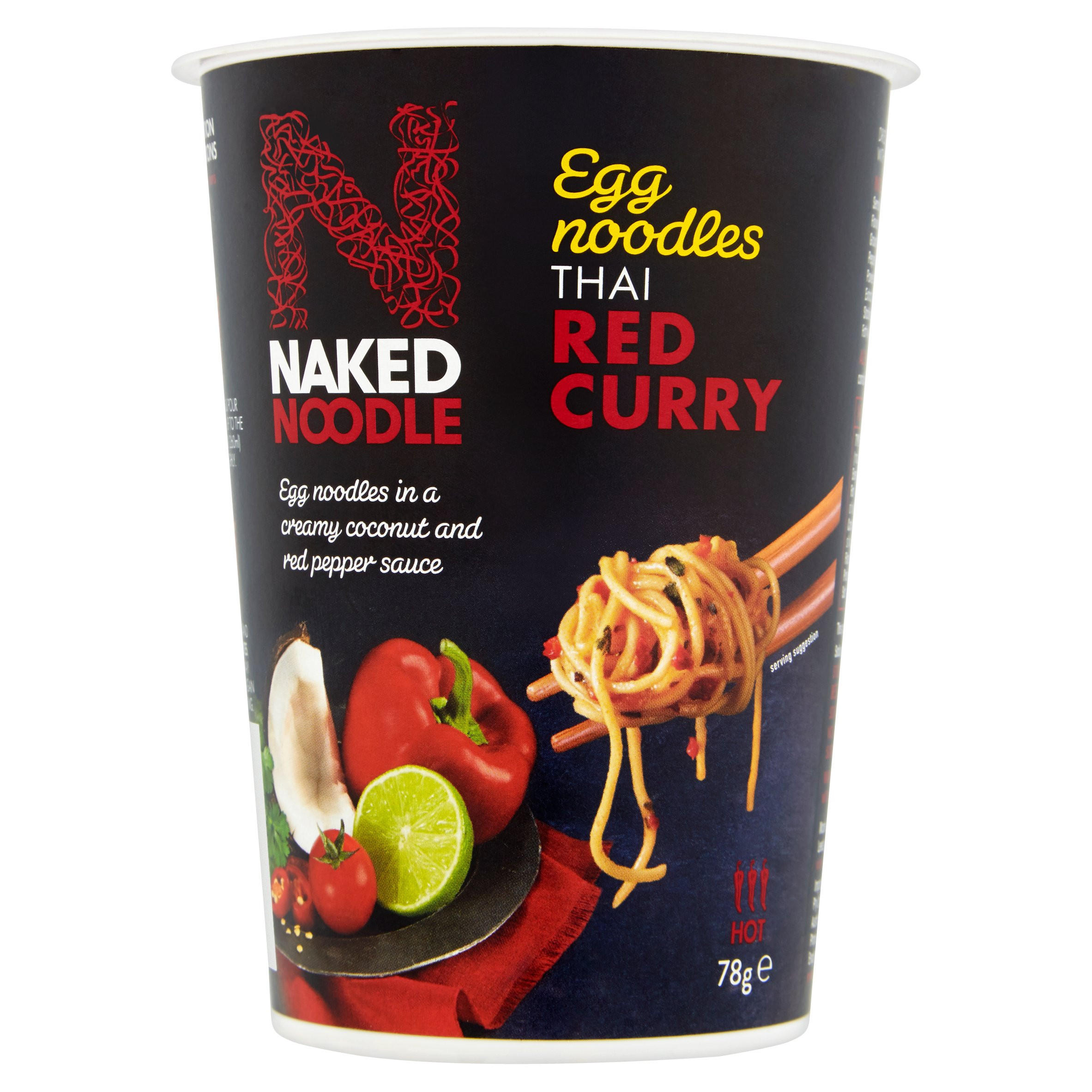 Naked Noodle Egg Noodles Thai Red Curry 78g | Noodles | Iceland Foods