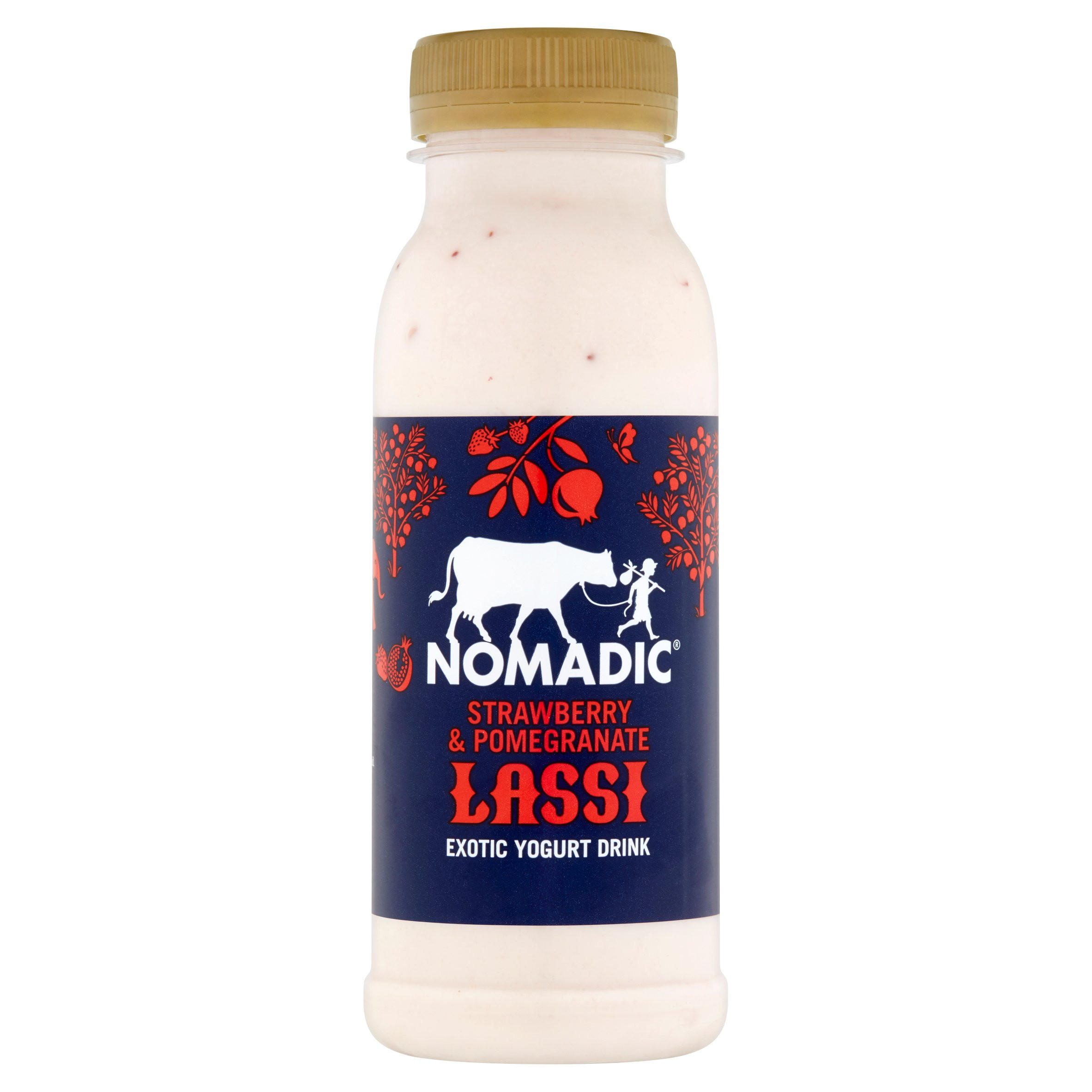 Nomadic Strawberry & Pomegranate Lassi Exotic Yogurt Drink 275g