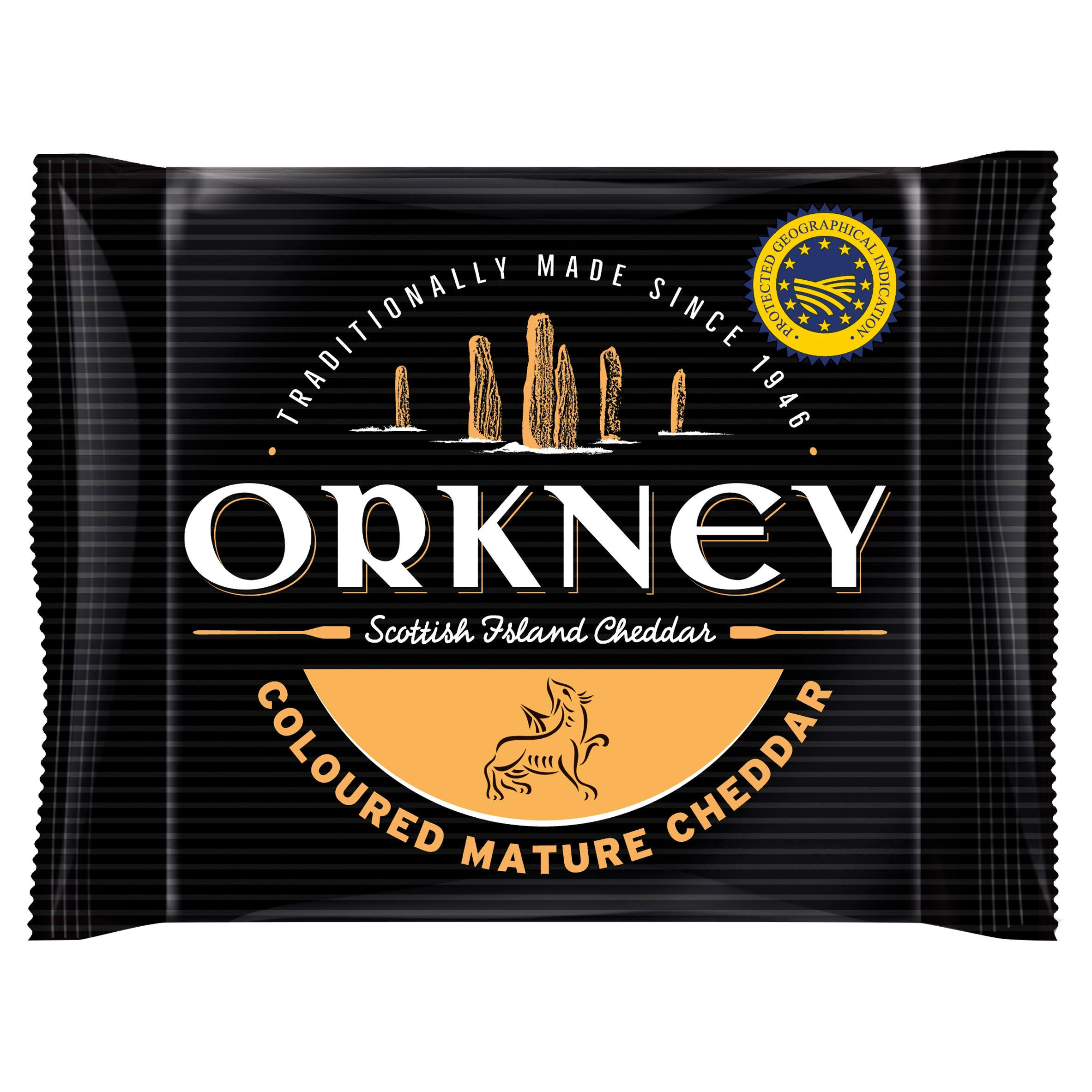 Orkney Scottish Island Cheddar Coloured Mature Cheddar 200g Cheddar
