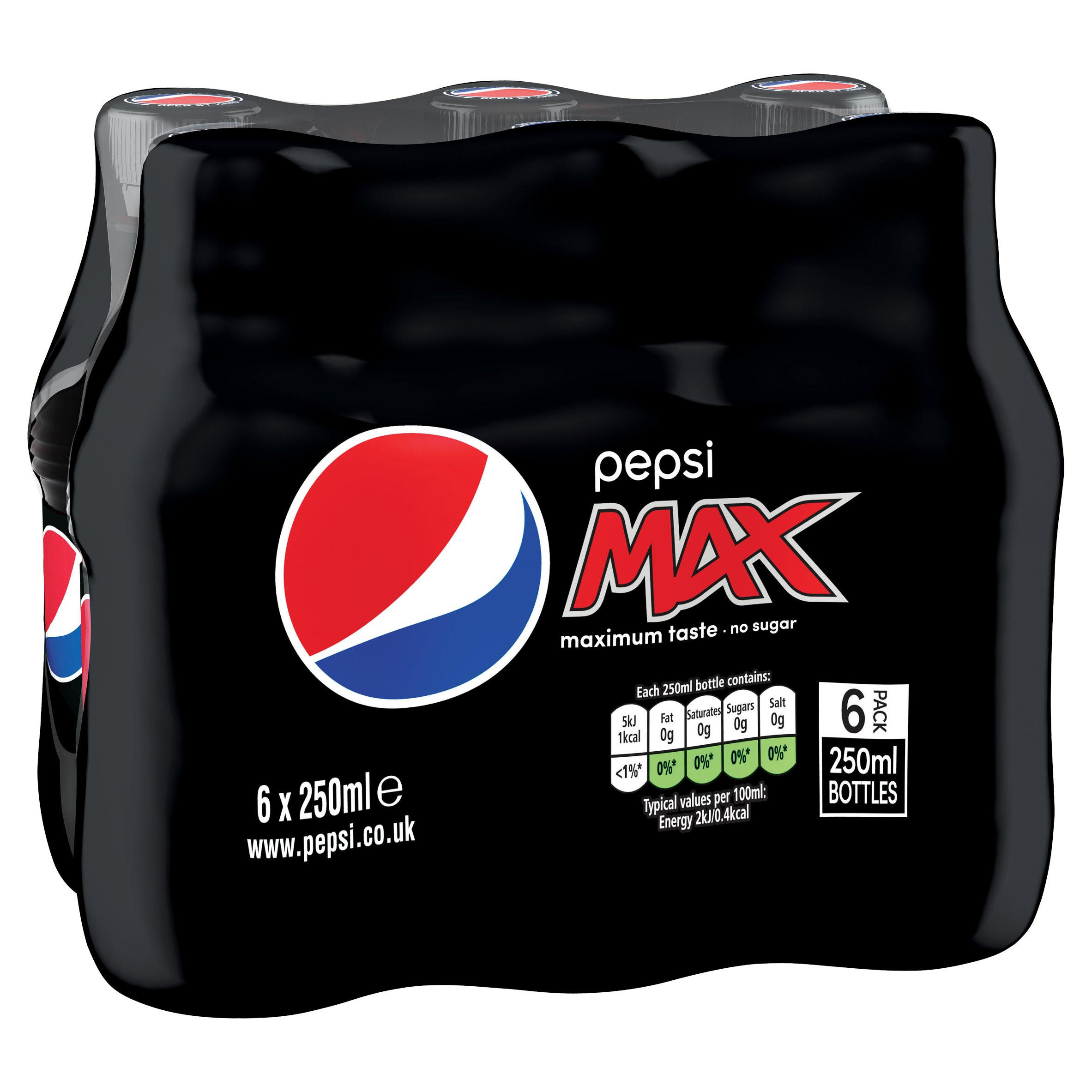 Pepsi Max 6 x 250ml | Bottled Drinks | Iceland Foods