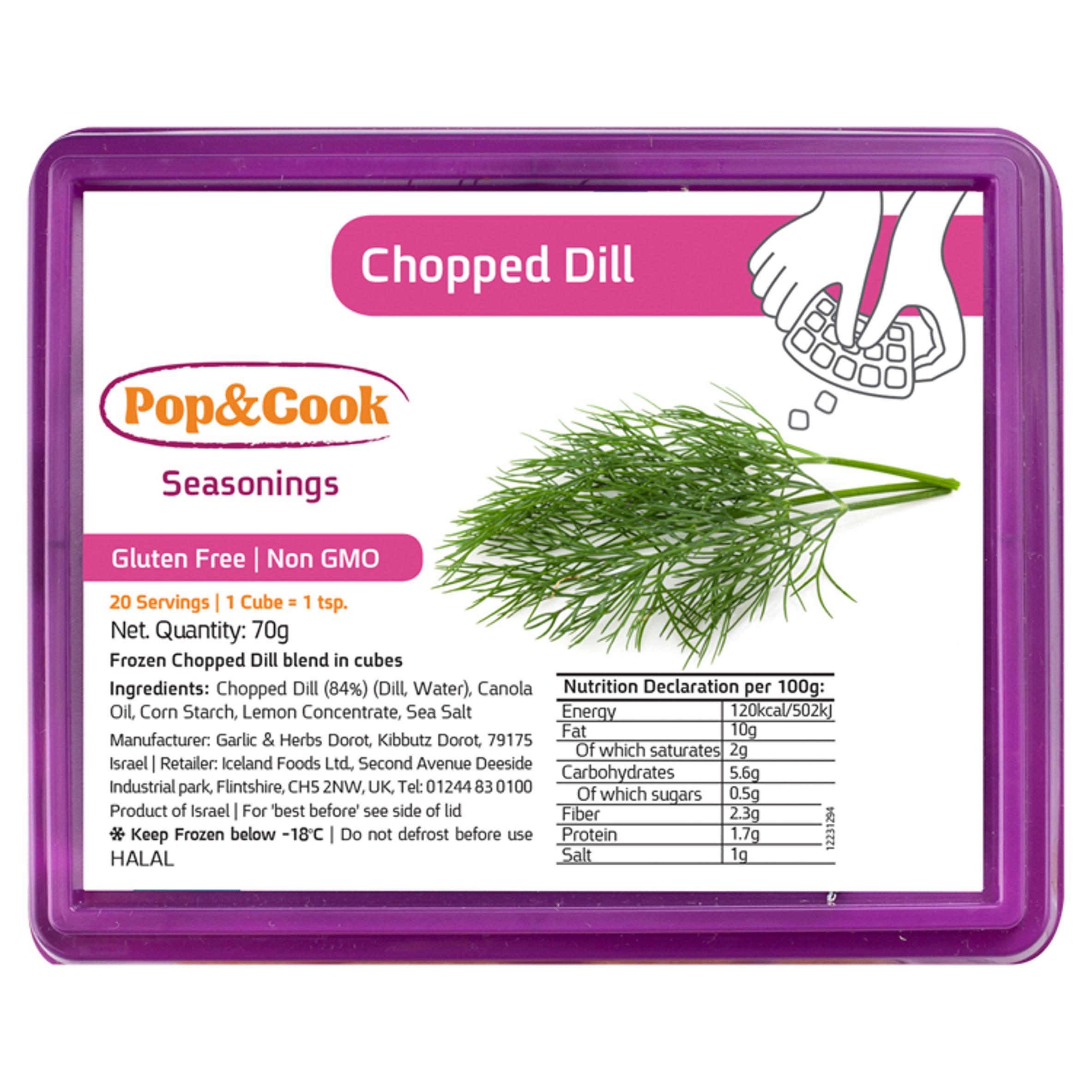 Pop&Cook Chopped Dill Seasonings 70g Herbs Iceland Foods