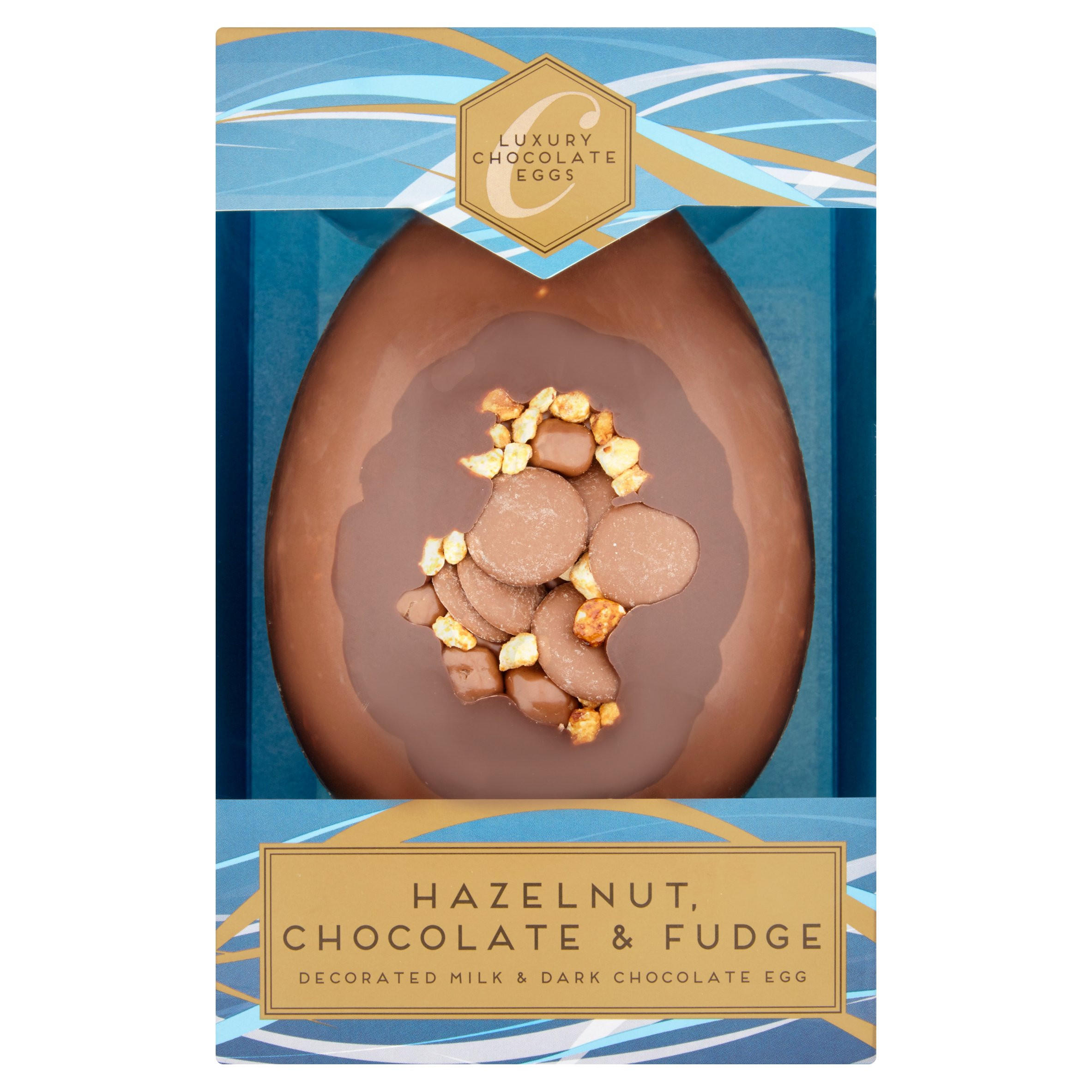 Luxury Chocolate Eggs Hazelnut Chocolate & Fudge 180g Luxury Food