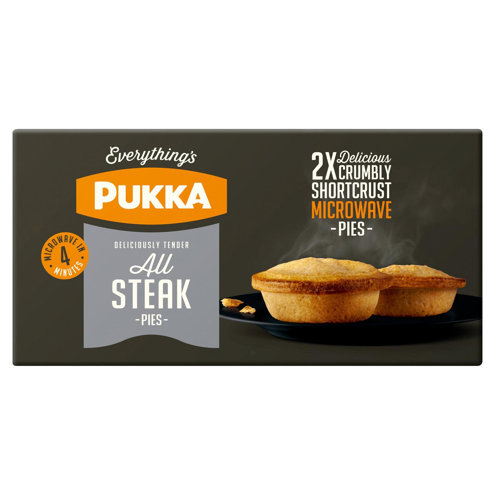 Pukka 2 All Steak Micro Pies | Pies & Puddings | Iceland Foods