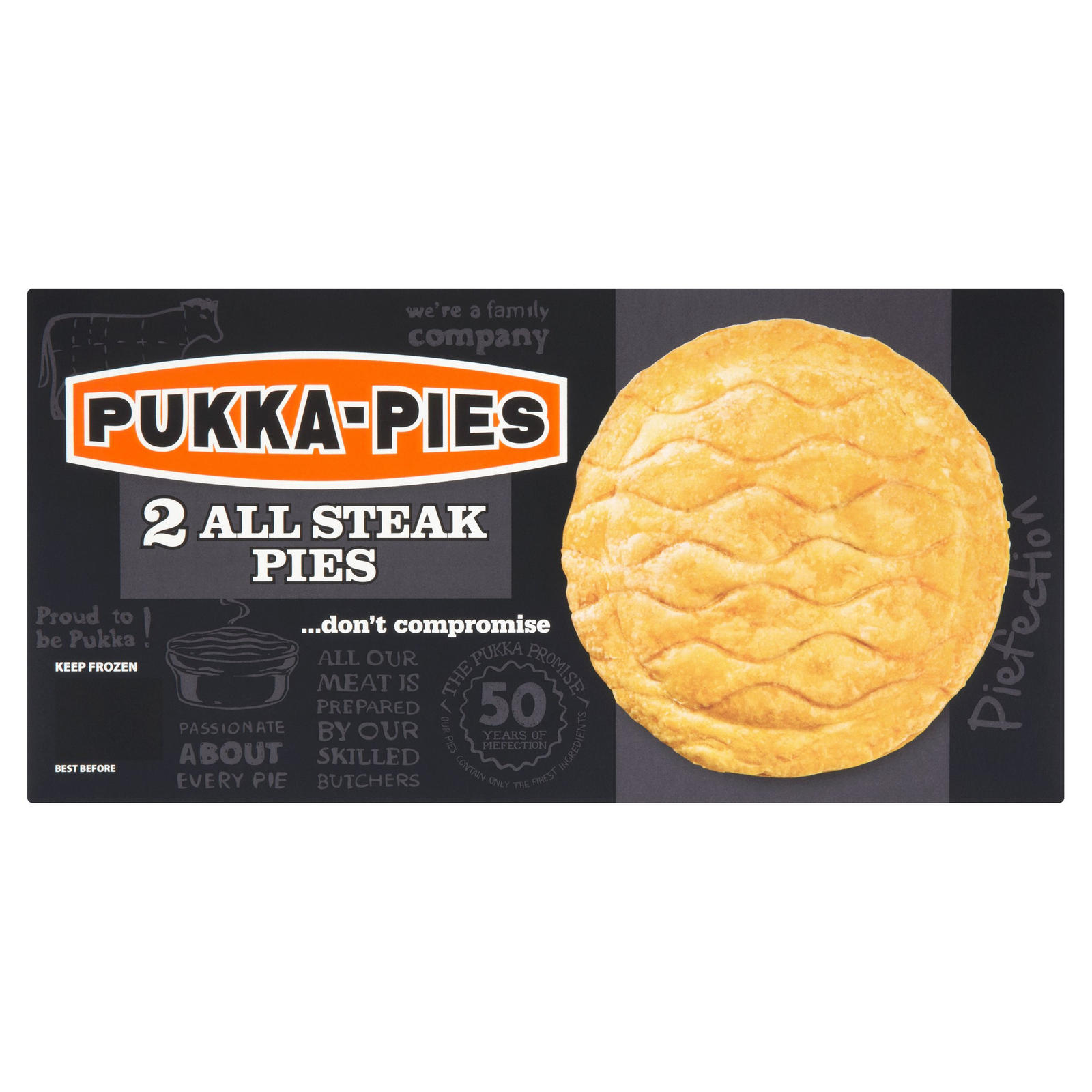 Pukka-Pies 2 All Steak Pies | Pies & Puddings | Iceland Foods