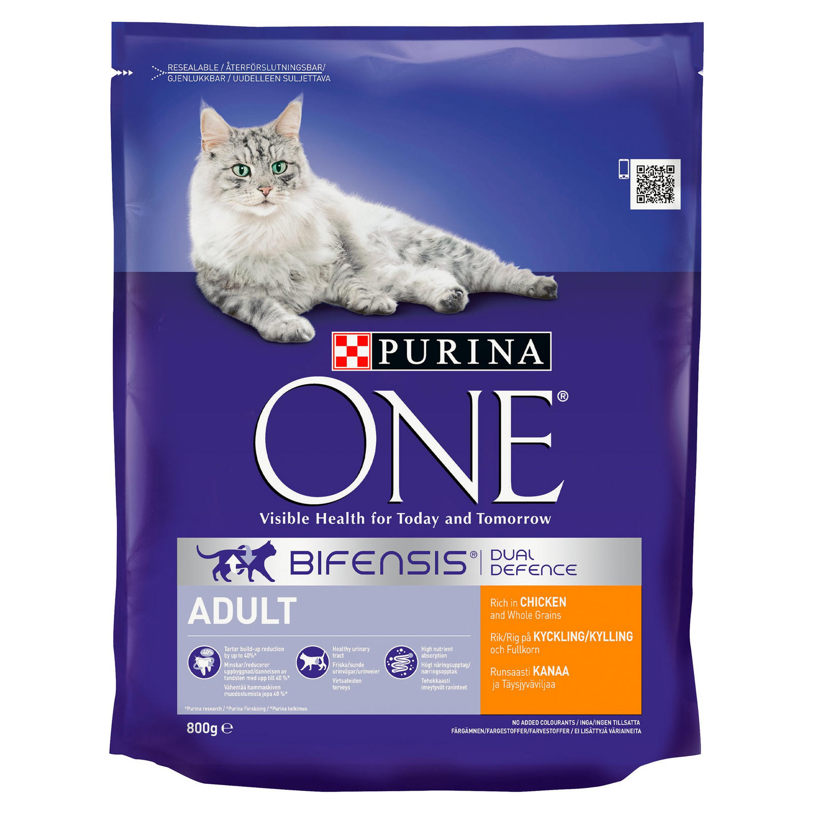Purina ONE Adult Dry Cat Food Chicken and Wholegrains 800g Pet Food