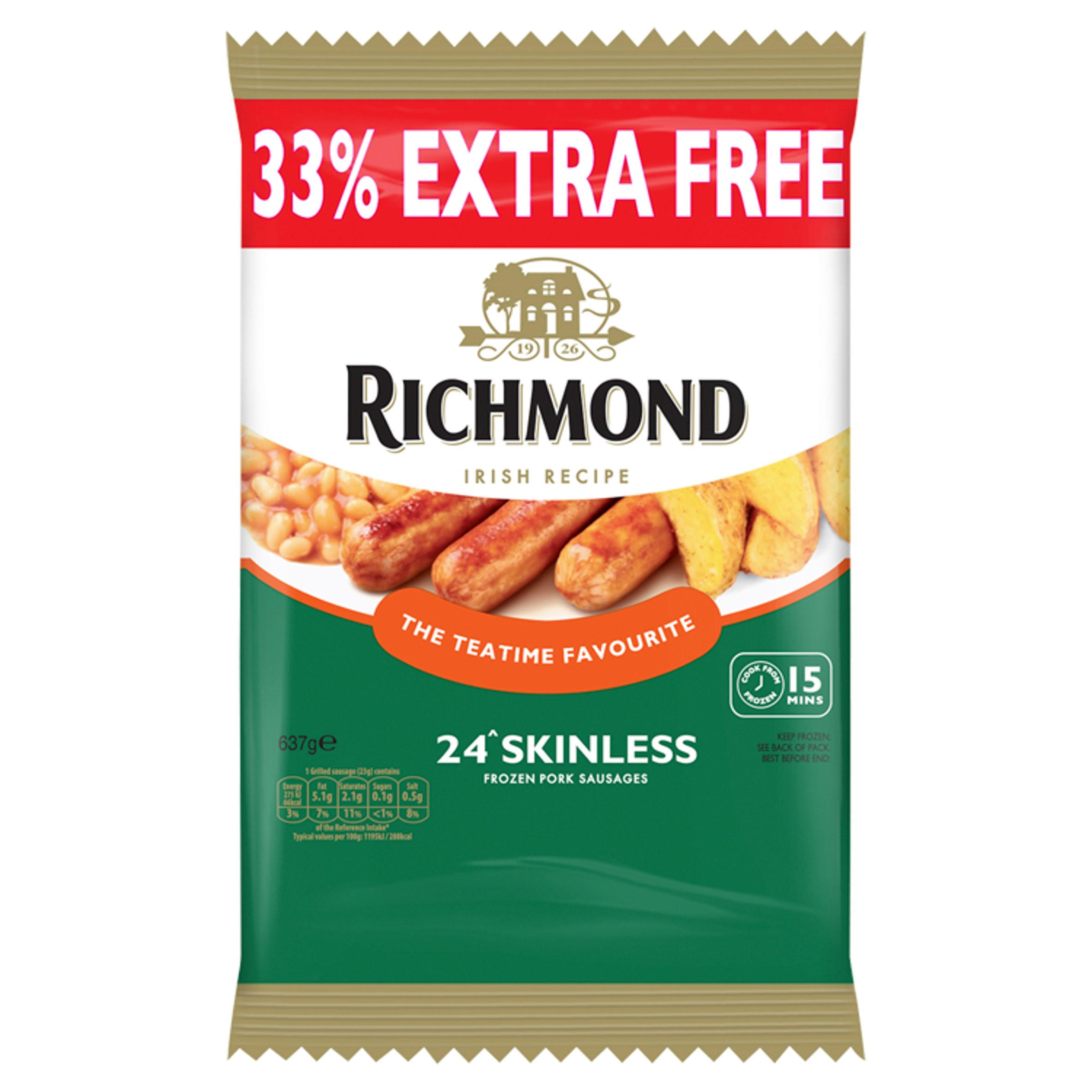 richmond-24-skinless-frozen-pork-sausages-637g-sausages-iceland-foods