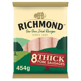 richmond sausages thick 454g 681g 340g morrisons richmonds 227g bacon smylies tesco