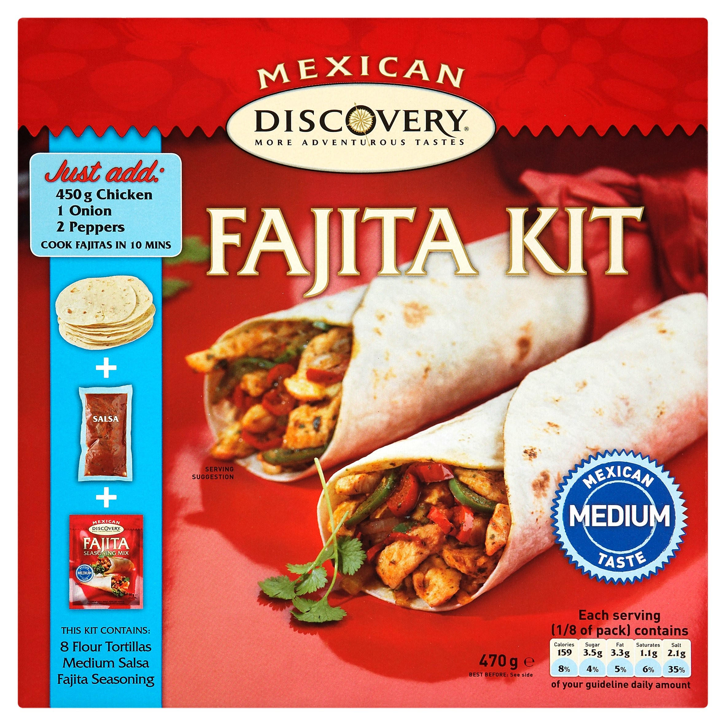 Mexican Discovery Fajita Kit 470g Mexican Sauces & Meal Kits