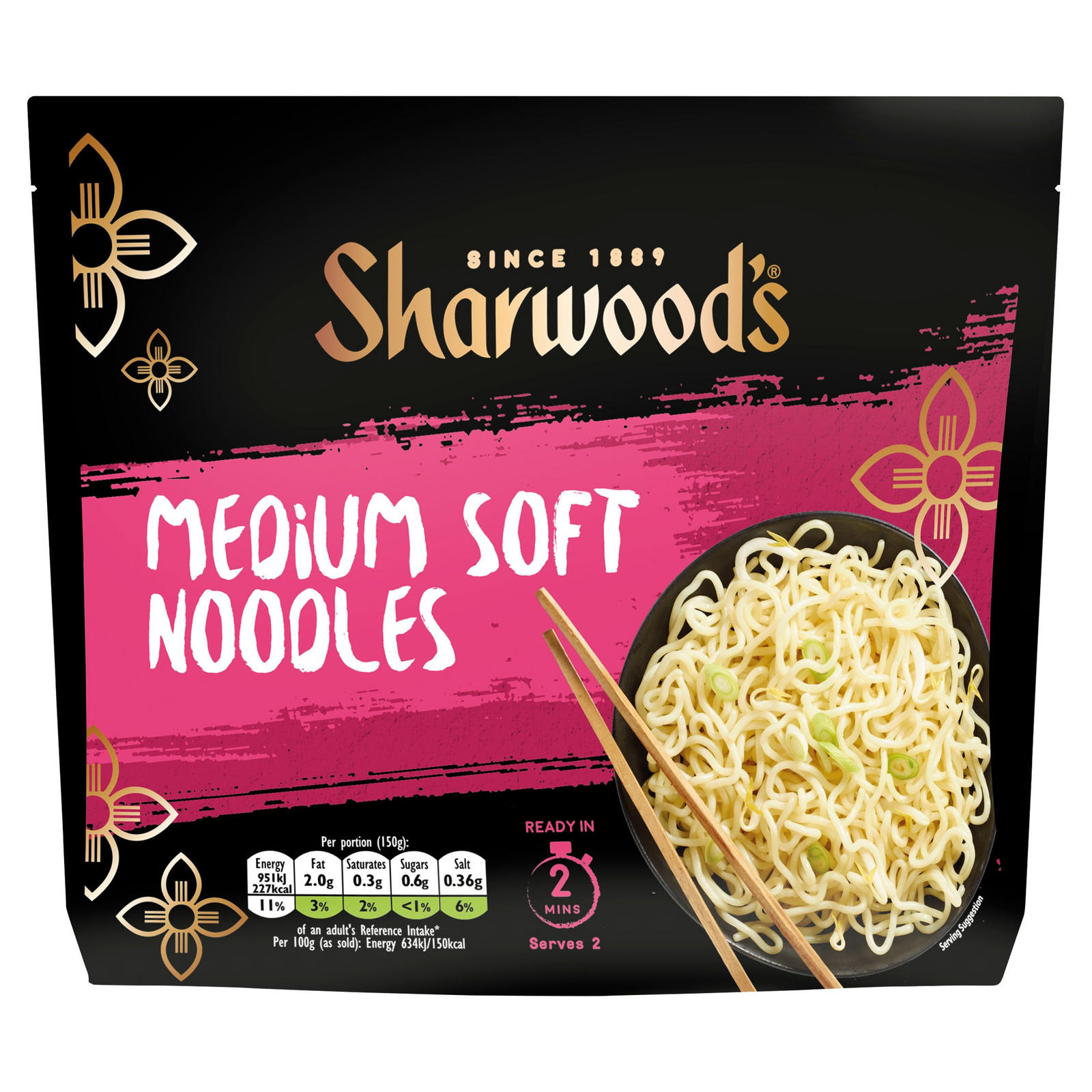 Sharwood's Medium Soft Noodles 2 x 150g (300g) | Noodles | Iceland Foods