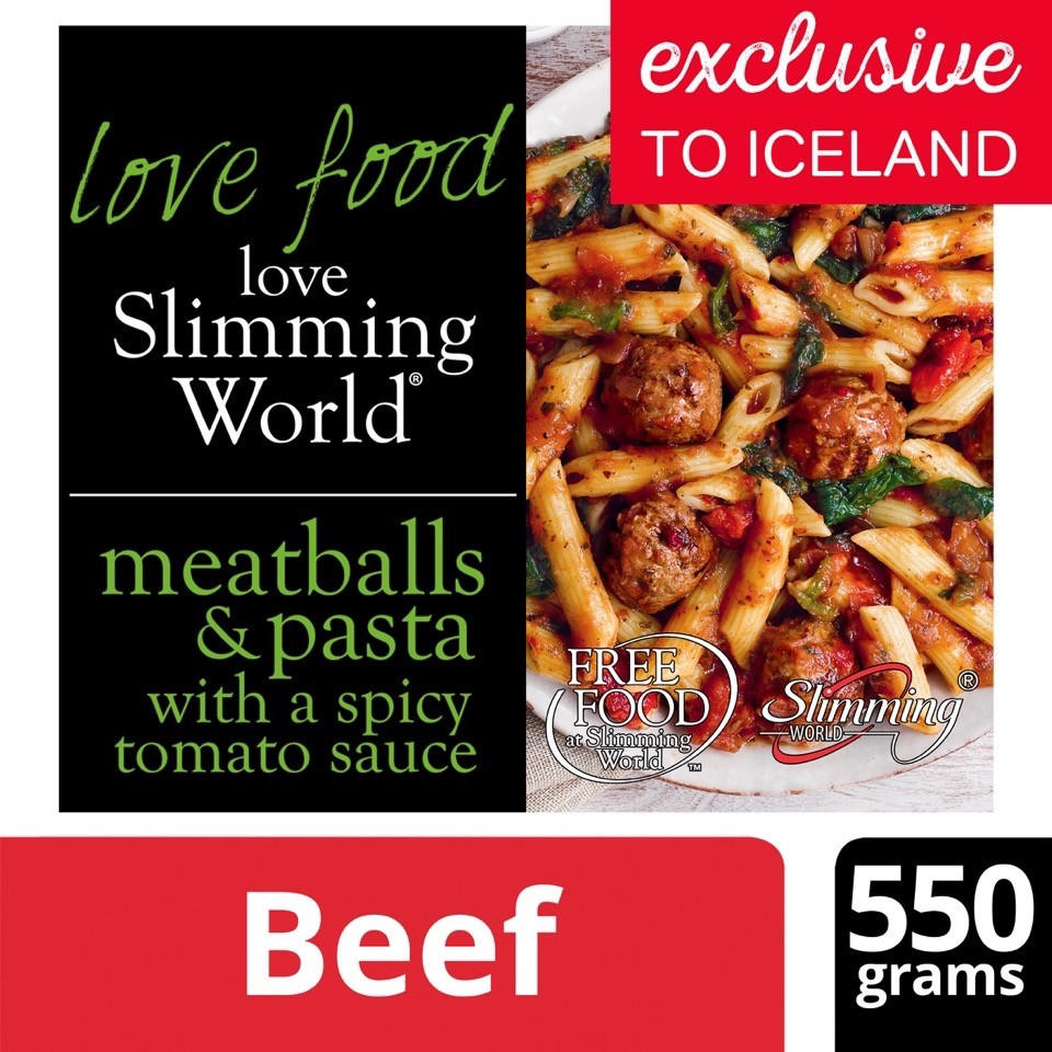 Slimming World Meatballs & Pasta with Spicy Tomato Sauce 550g
