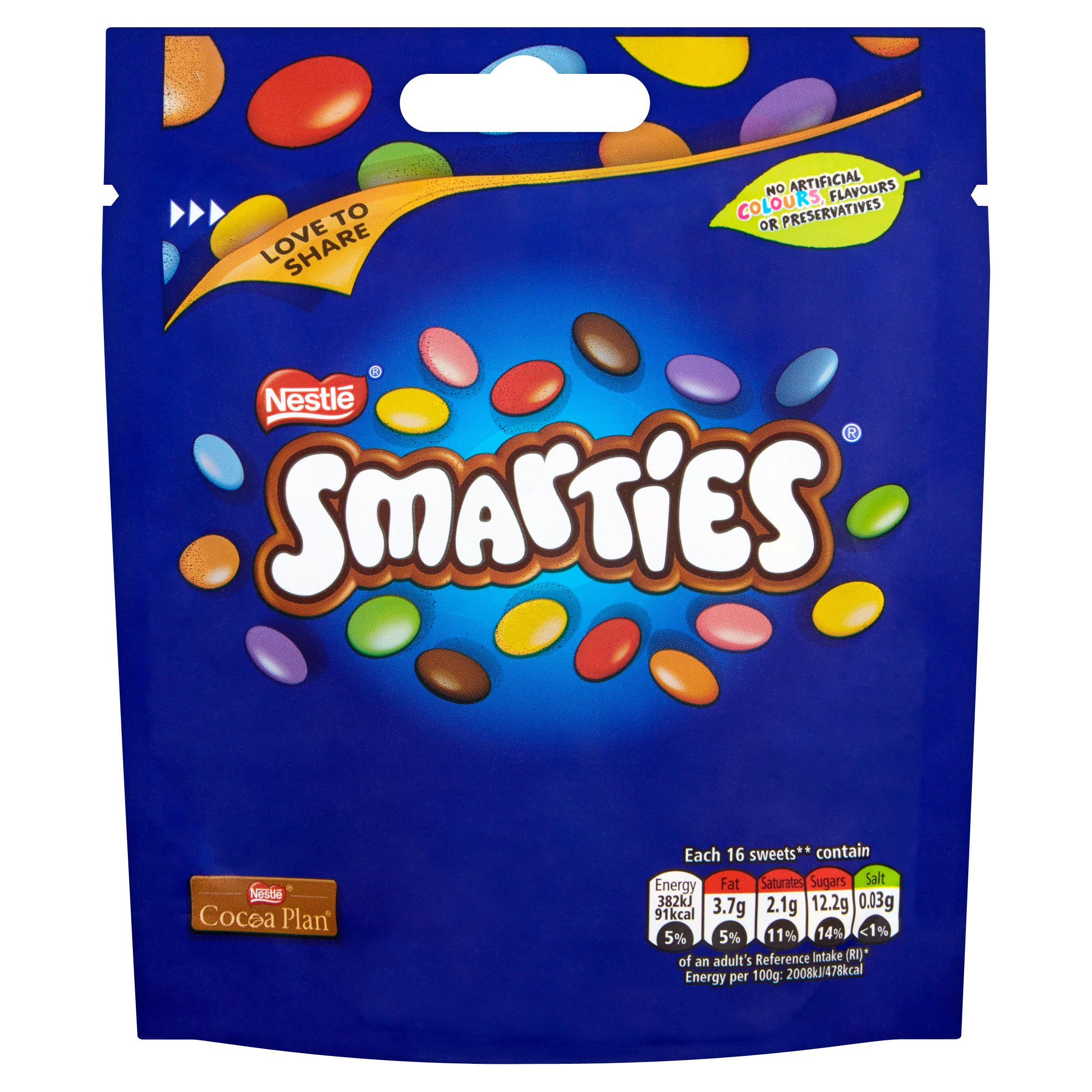 Smarties Milk Chocolate Sweets Sharing Pouch 118g | Iceland Foods