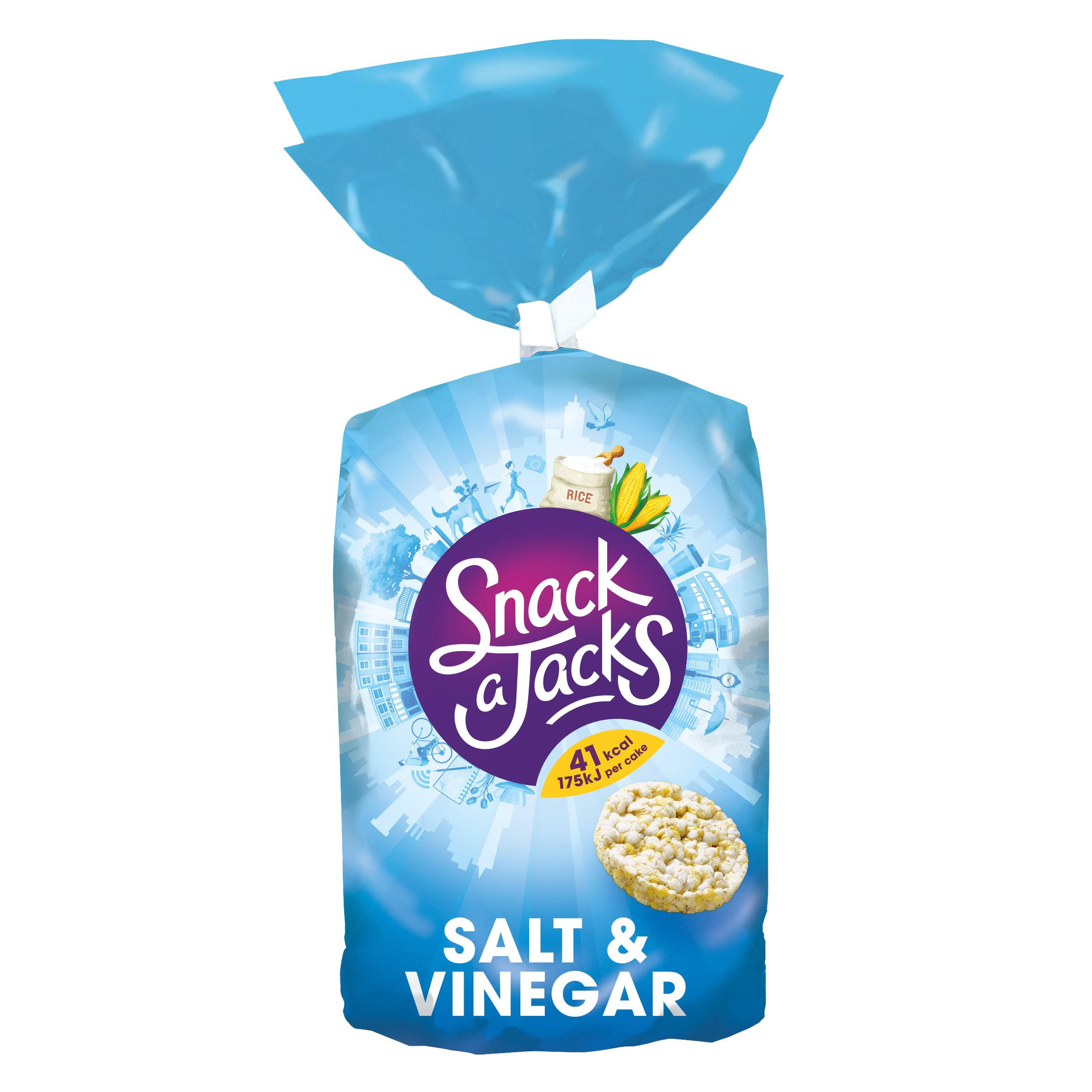 Snack A Jacks Salt & Vinegar Rice Cakes 126g Multipack Crisps