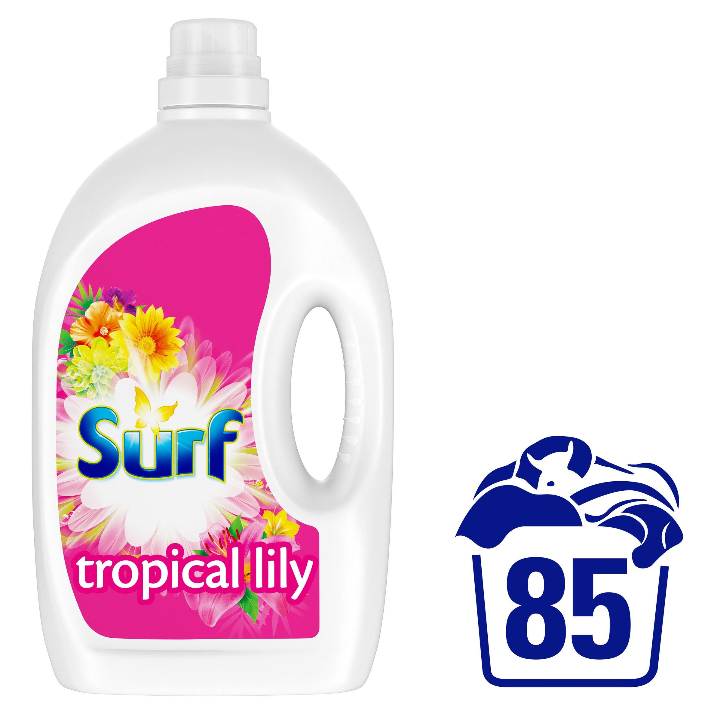 Surf Tropical Lily Washing Liquid 85 Wash 3L Washing Powders