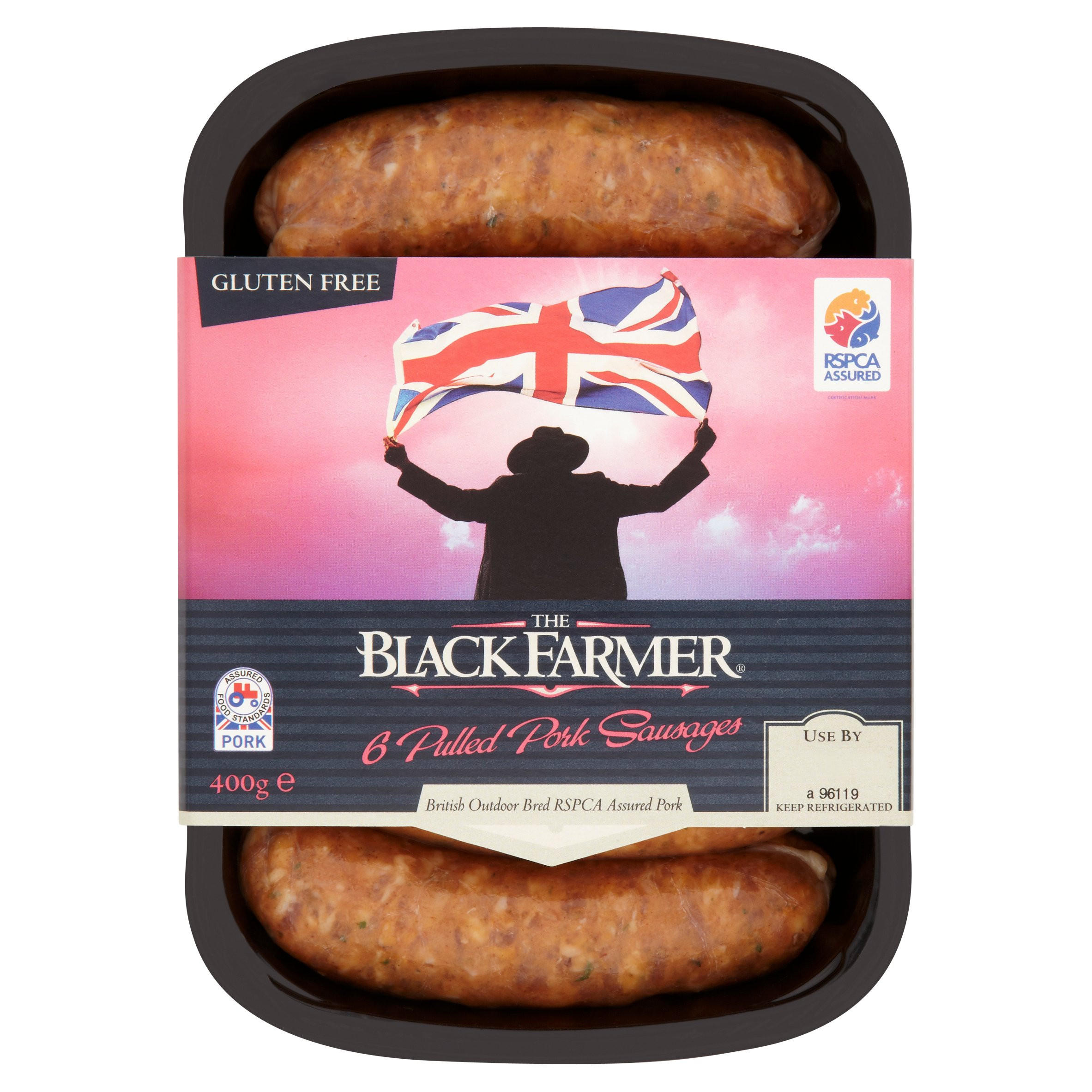 The Black Farmer 6 Pulled Pork Sausages 400g Sausages Iceland Foods 