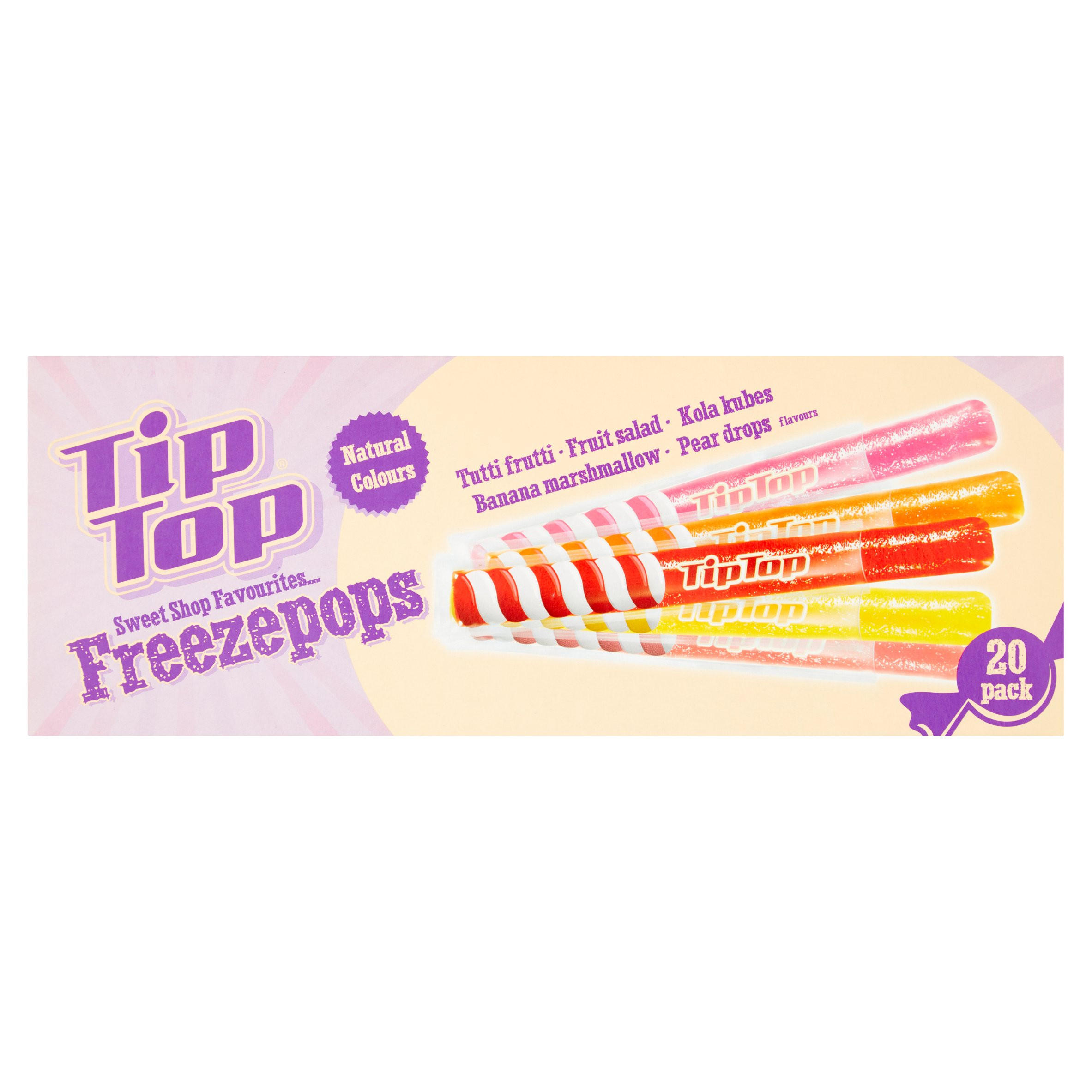 Tip Top Shop Favourites Freezepops 20 x 45ml (900ml) | Ice Cream Cones, Sticks & Bars | Iceland Foods