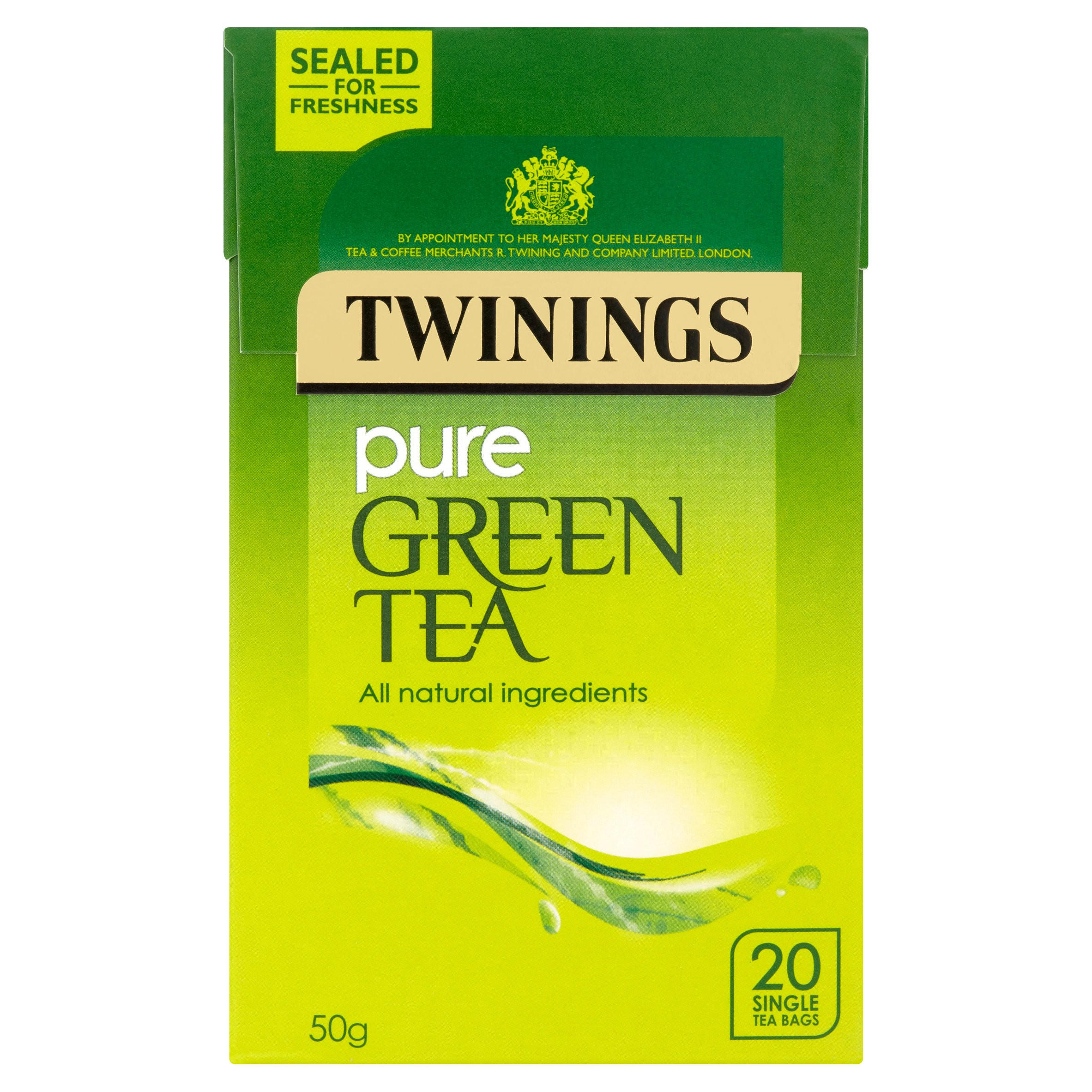 Twinings Pure Green Tea 20 Single Tea Bags 50g Fruit Herbal Tea Twinings Pure Green Tea 20 Single Tea Bags 50g Fruit Herbal Tea