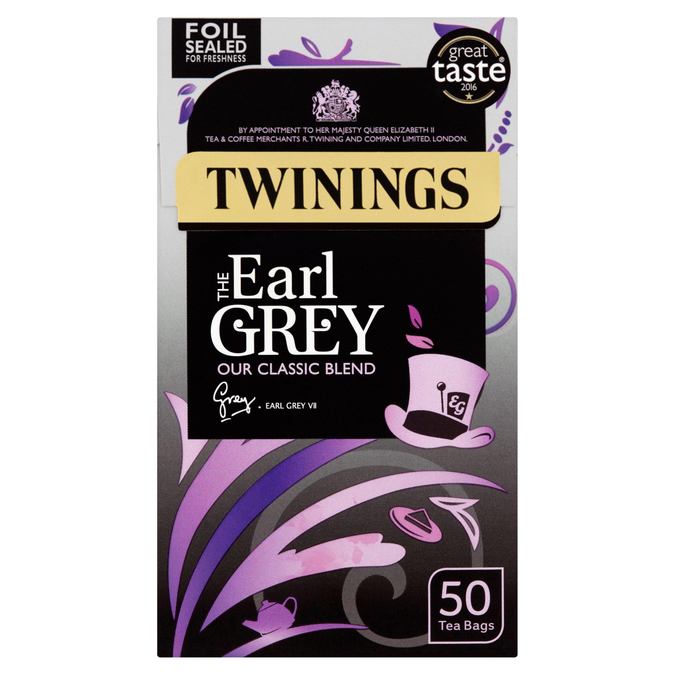 Twinings The Earl Grey 50 Tea Bags 125g | Breakfast Tea | Iceland Foods