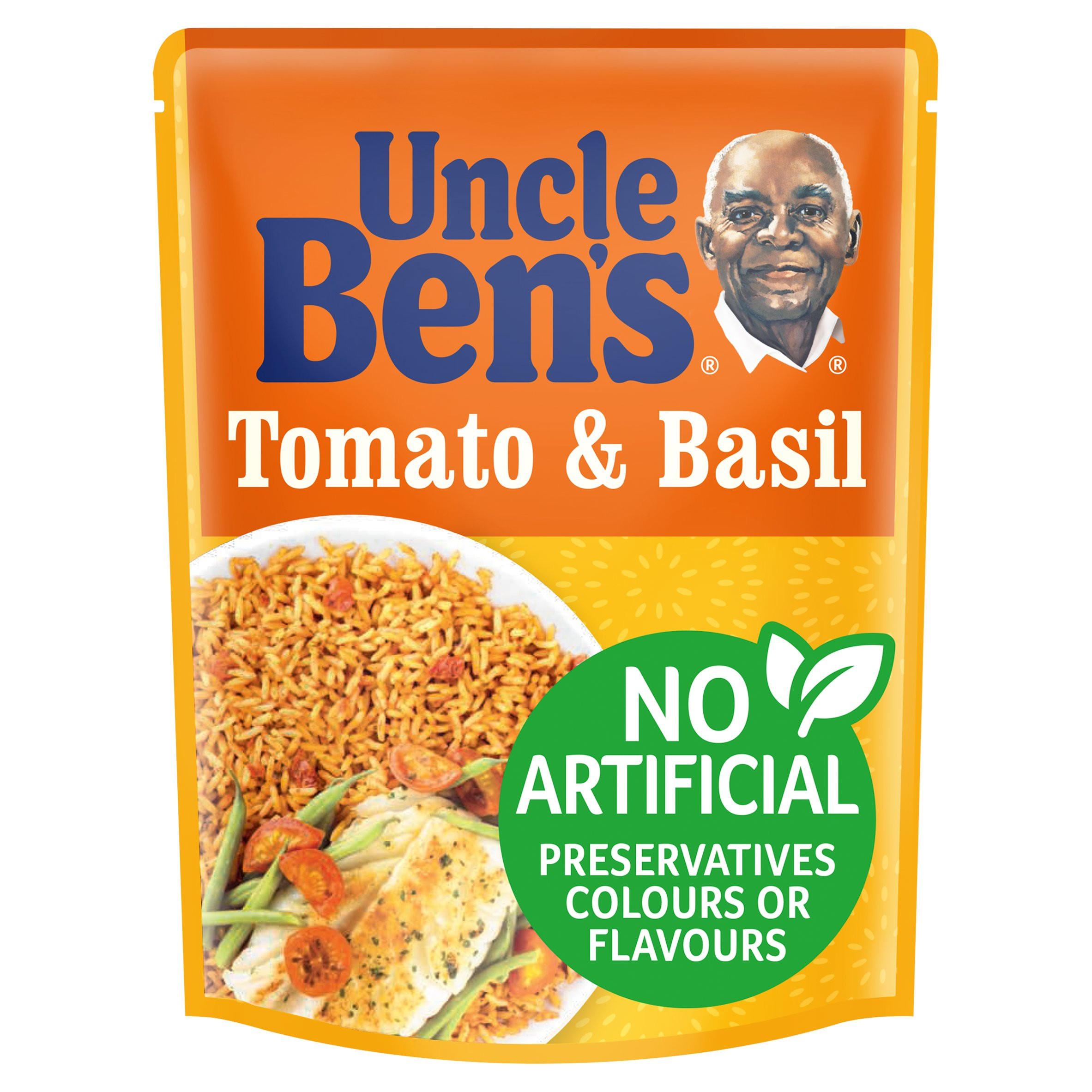 Uncle Bens Microwave Tomato And Basil Rice 250g Rice, Grains & Pulses