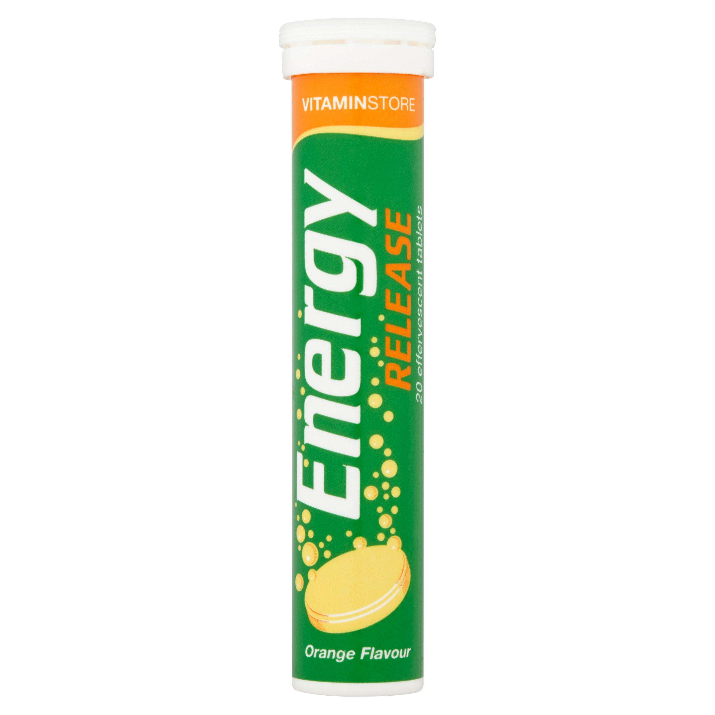 Vitamin Store Energy Release Orange Flavour 20 Effervescent Tablets