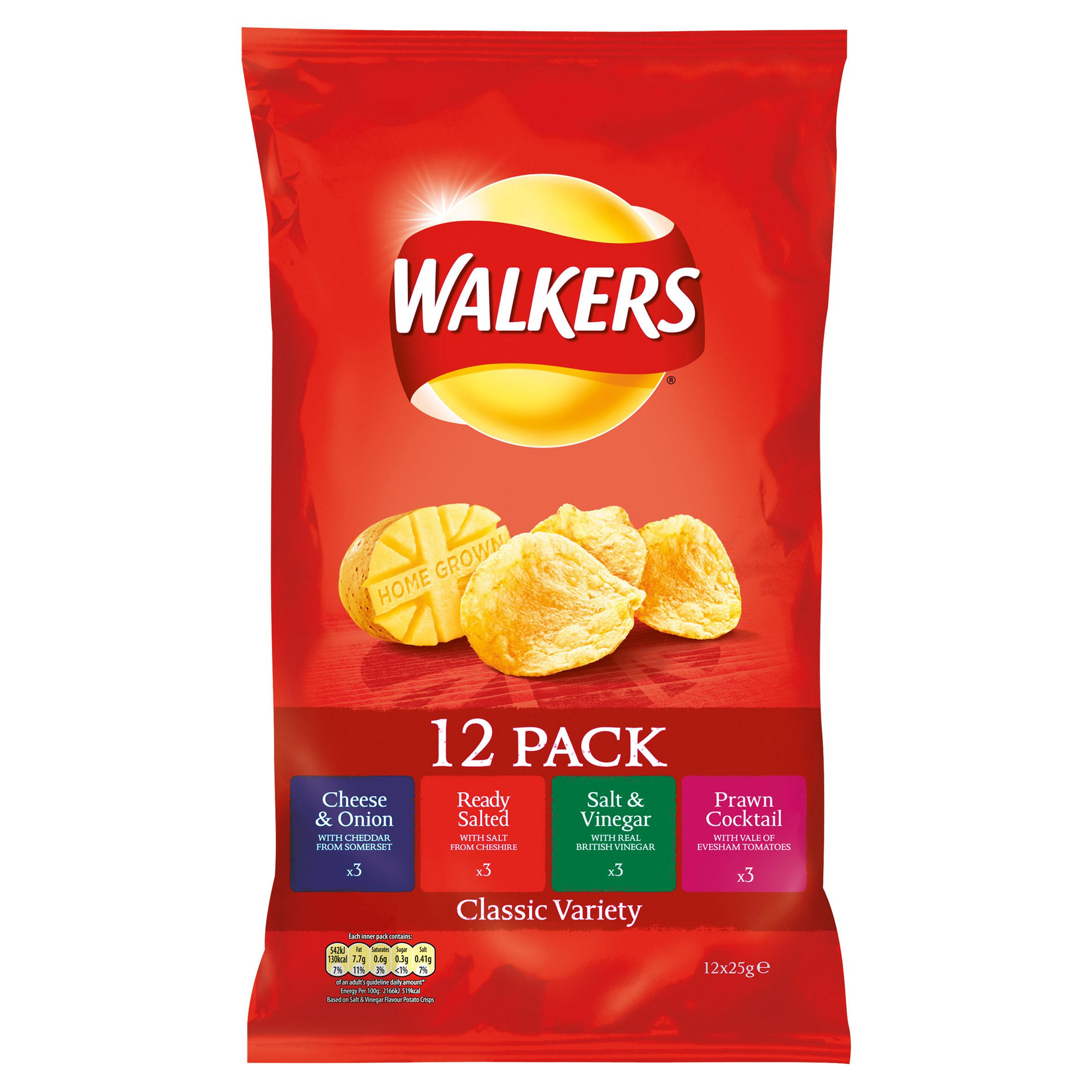 Walkers Classic Variety 12 X 25g | Iceland Foods