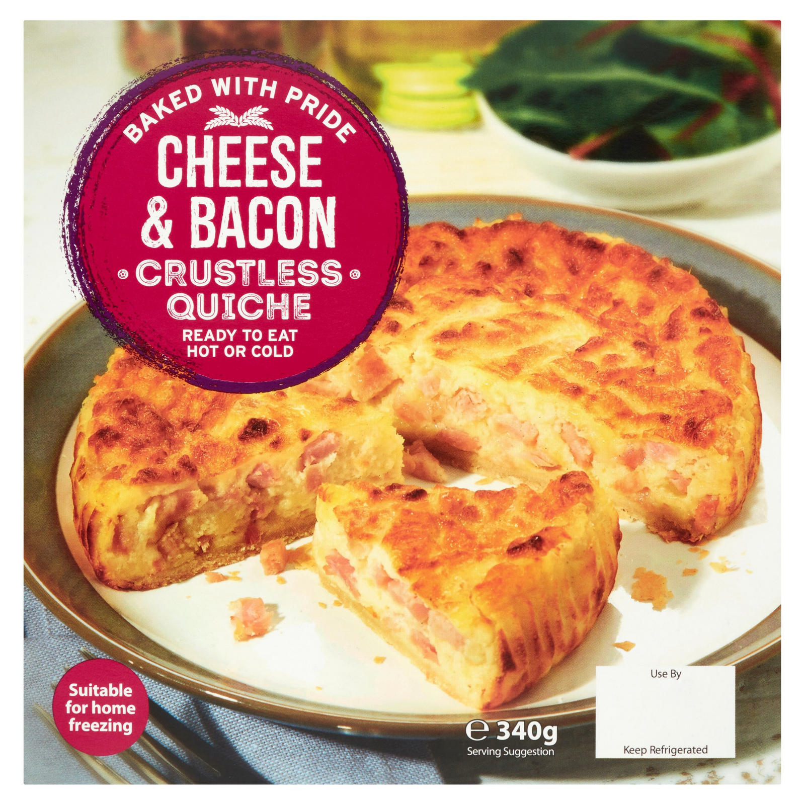 Cheese & Bacon Crustless Quiche 340g | Pies & Quiches | Iceland Foods
