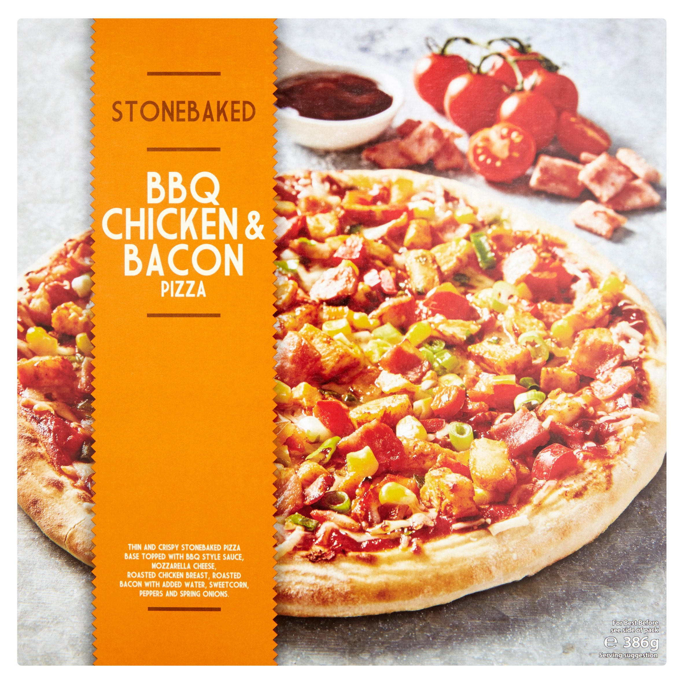 Stonebaked BBQ Chicken & Bacon Pizza 386g | Thin & Crispy Pizza ...