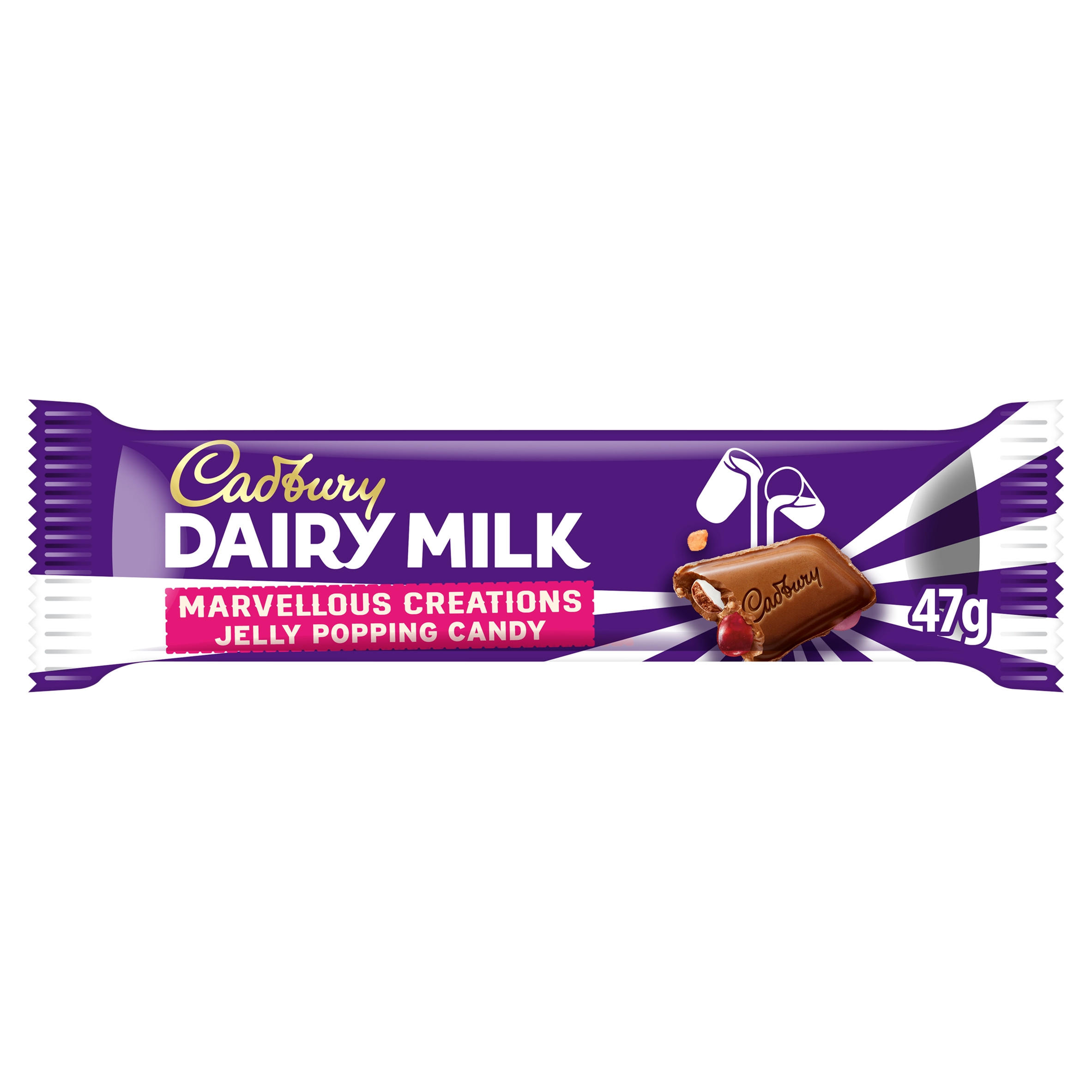 Cadbury Dairy Milk Marvellous Creations Jelly Popping Candy 47g