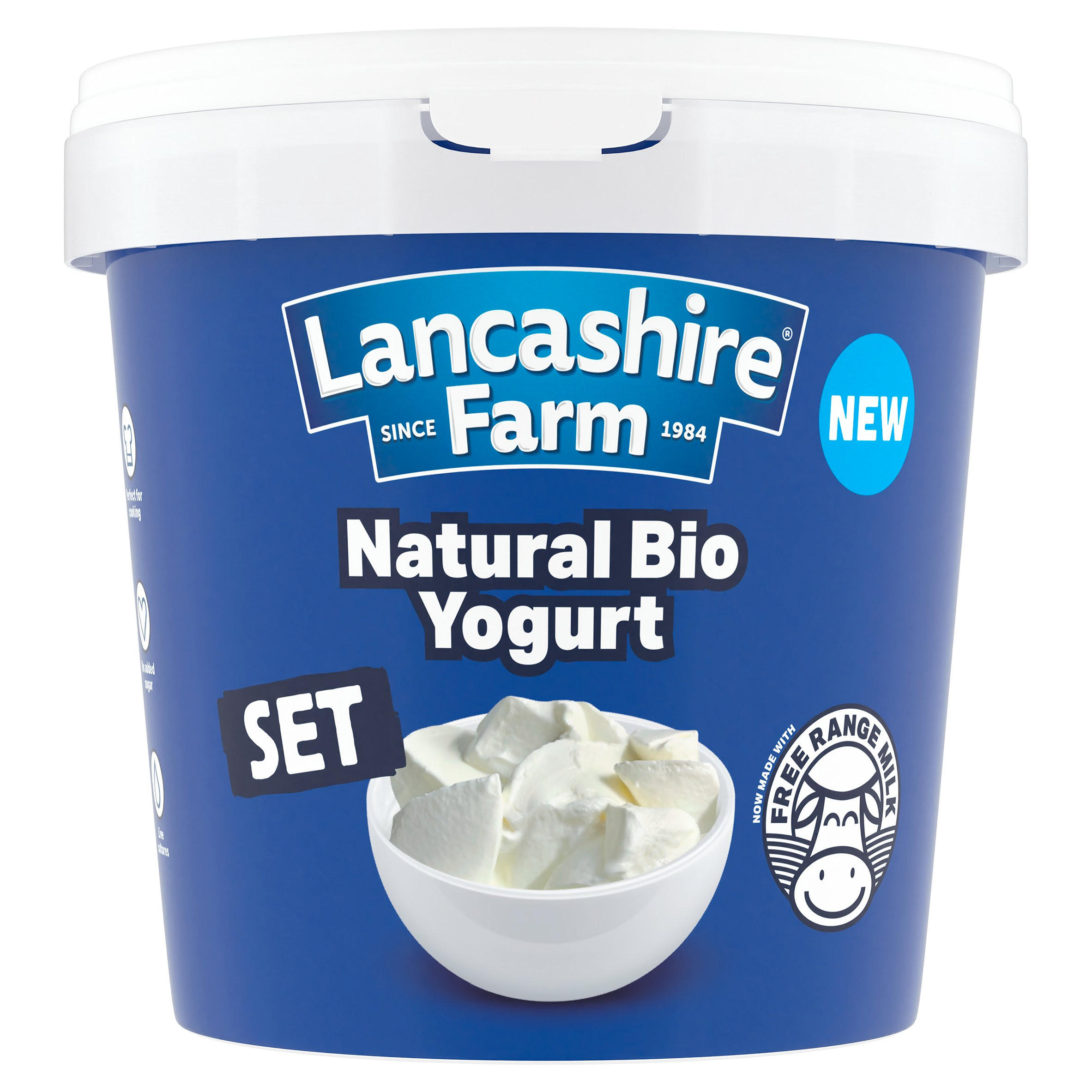 Lancashire Farm Fat Free Natural Yogurt 1kg