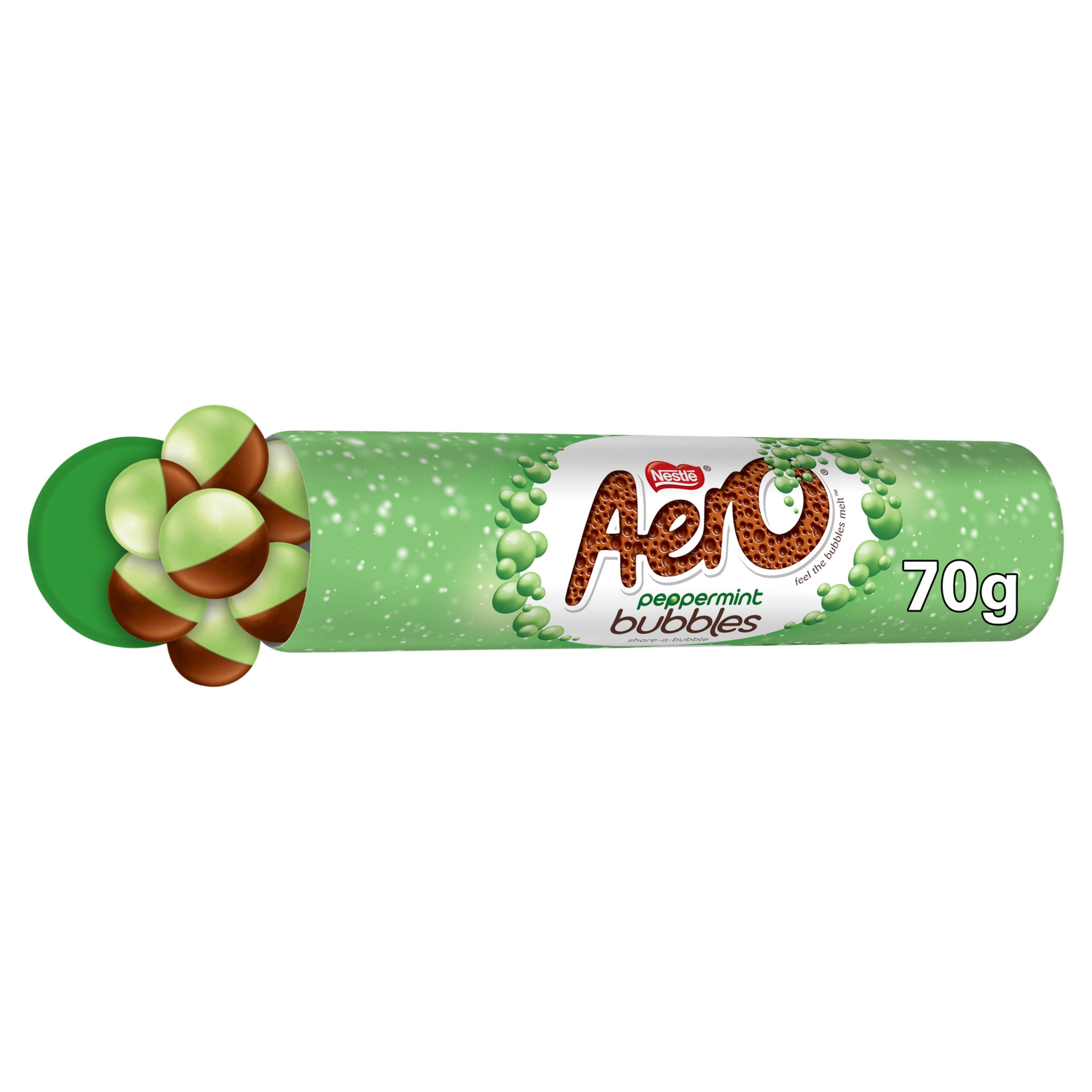 Bubbles Peppermint Chocolate Giant Tube 70g