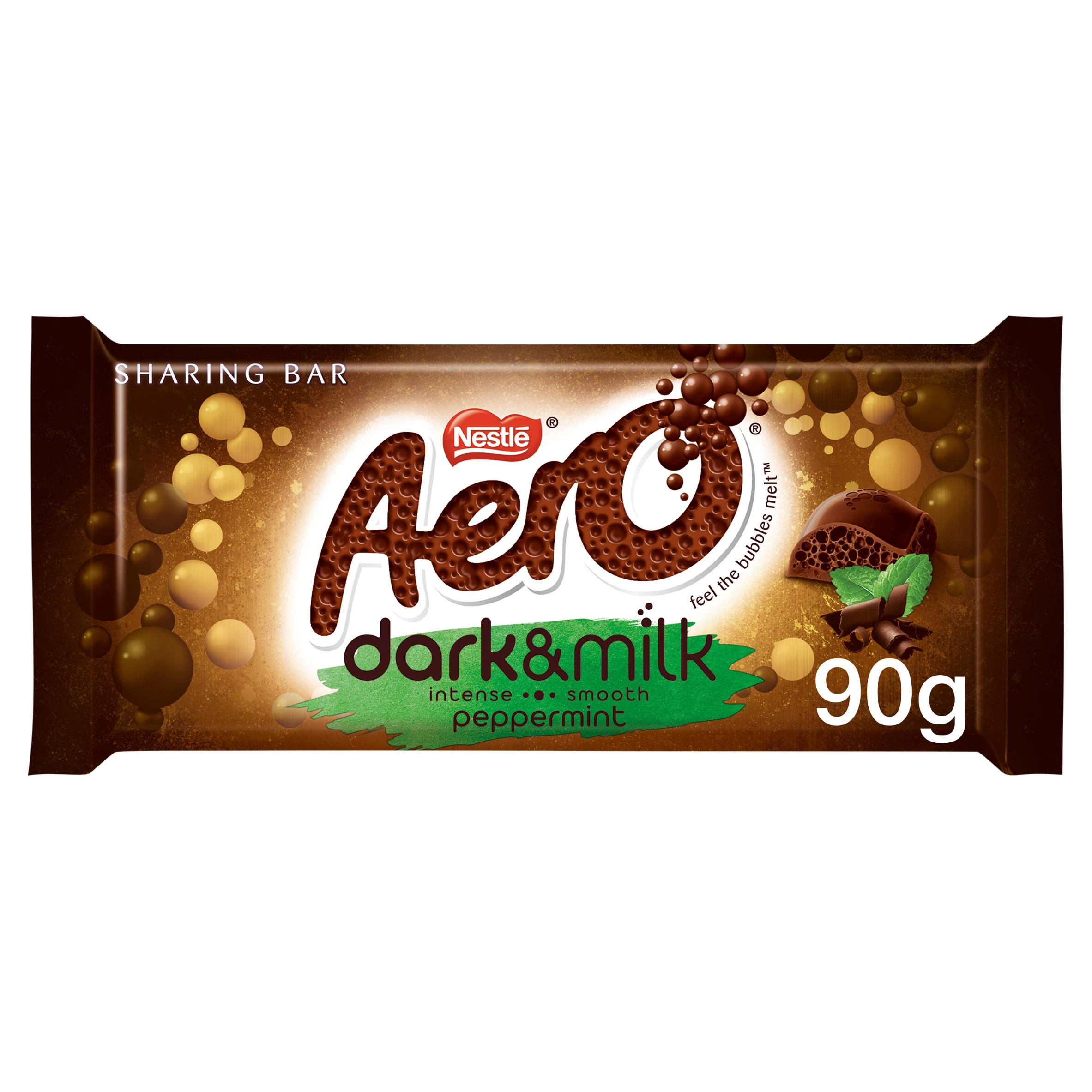 Aero Dark&Milk Peppermint Chocolate Sharing Bar 90g | Single Chocolate ...