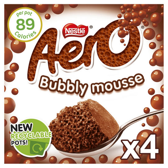 Aero Milk Choc Bubbly Mousse 4 x 59g (236g)