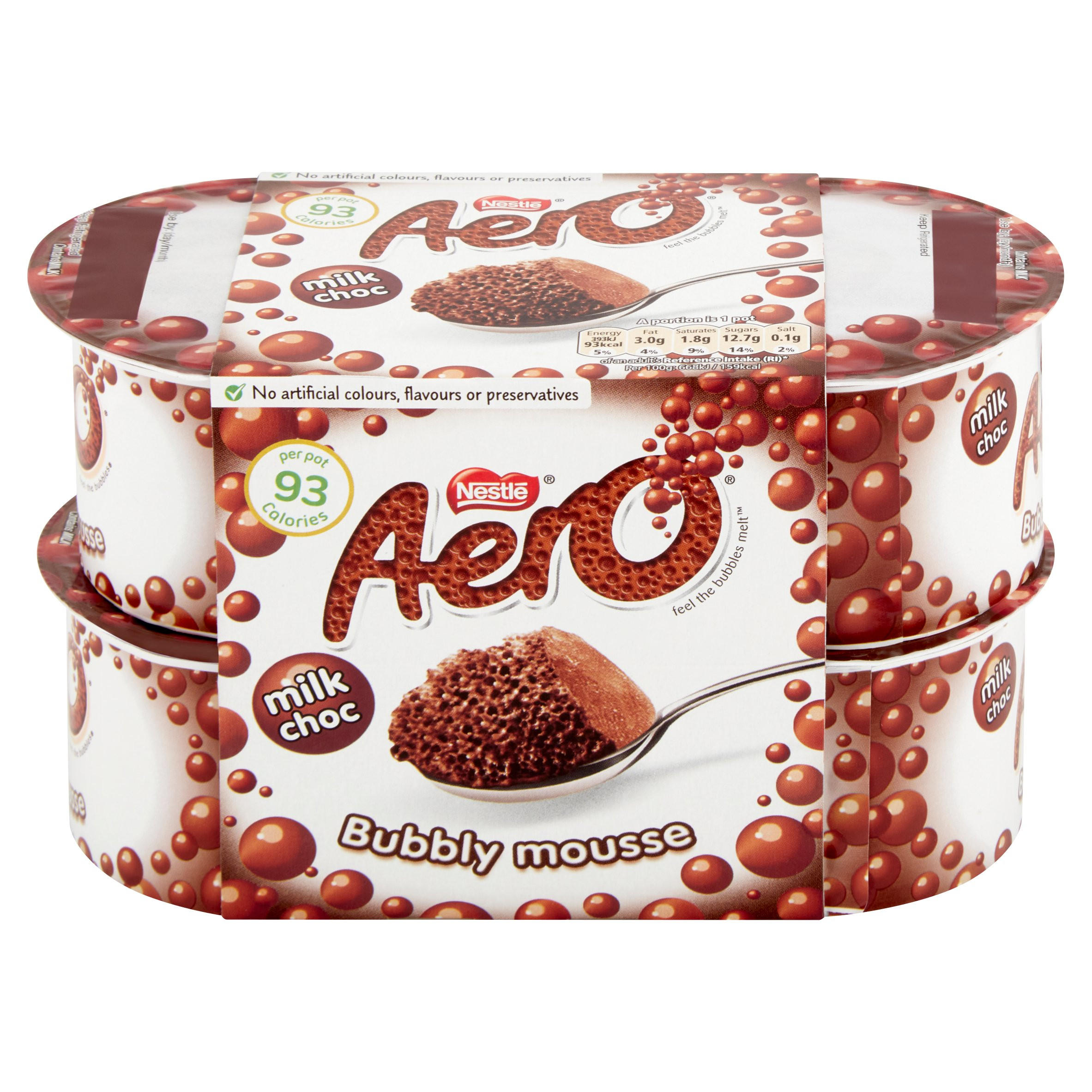 Aero Milk Chocolate Mousse 4 x 59g | Dessert Yogurt | Iceland Foods