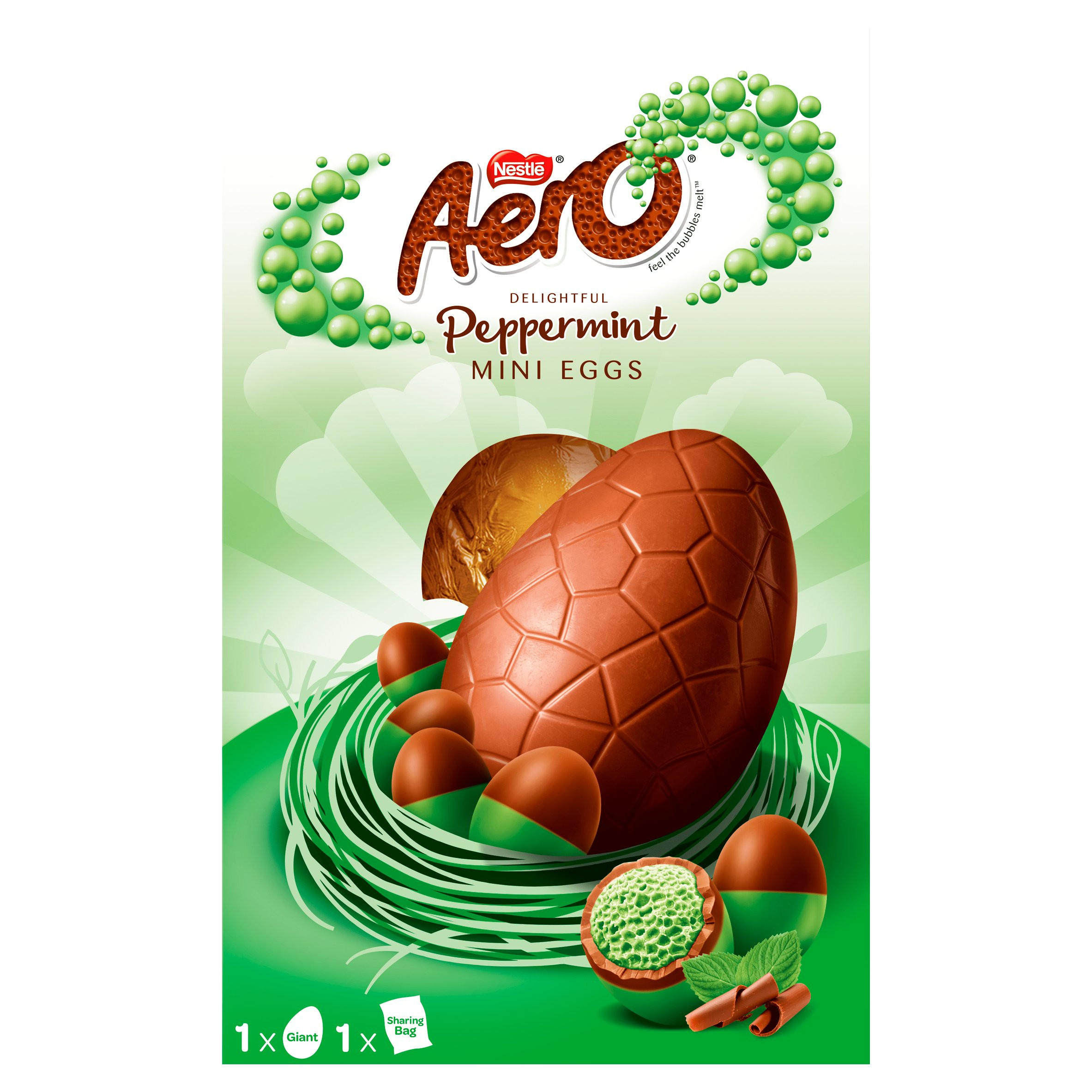 Aero Peppermint Mini Eggs Giant Egg 270g Easter Iceland Foods