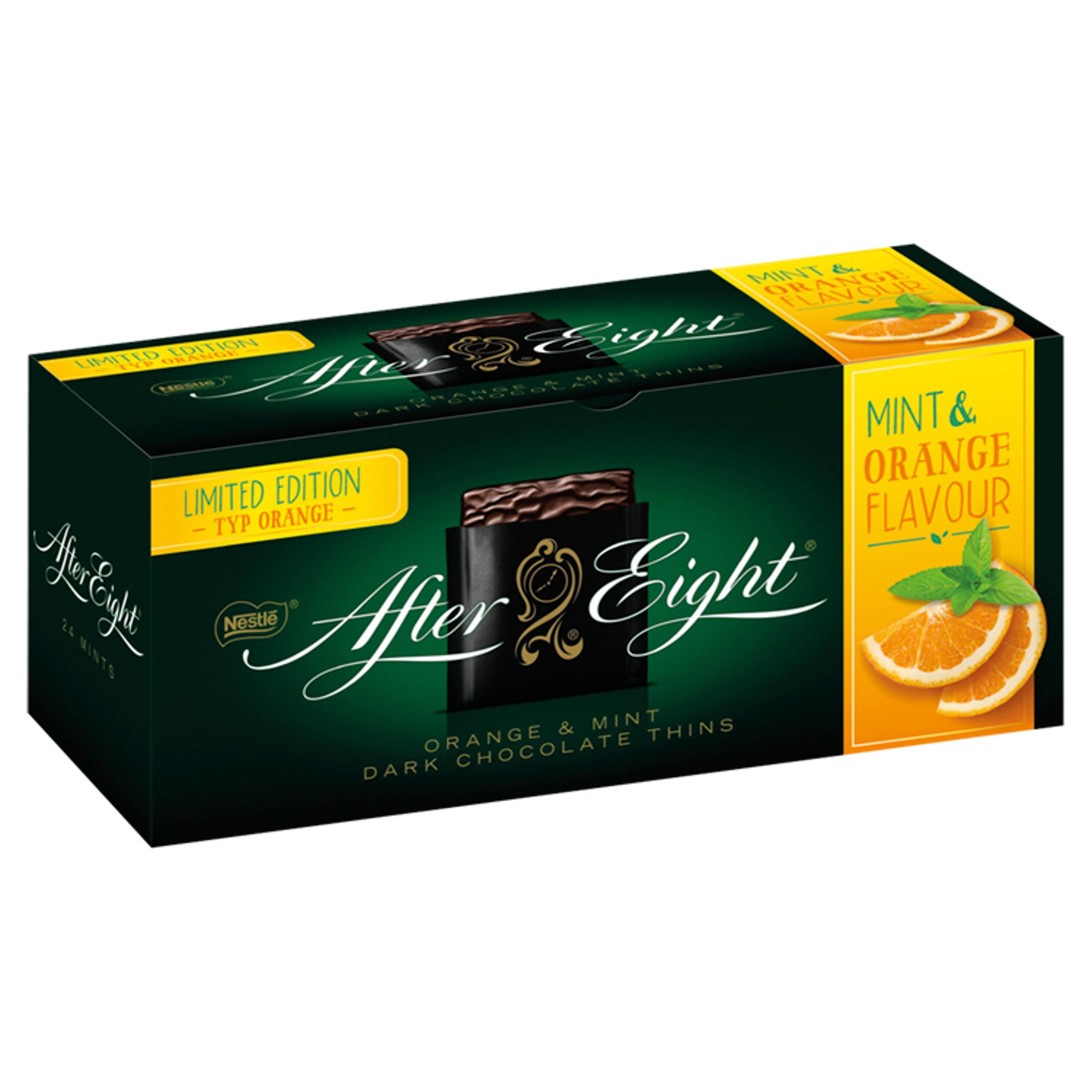 After Eight Orange Dark Mint Chocolate Carton Box 200g Chocolate