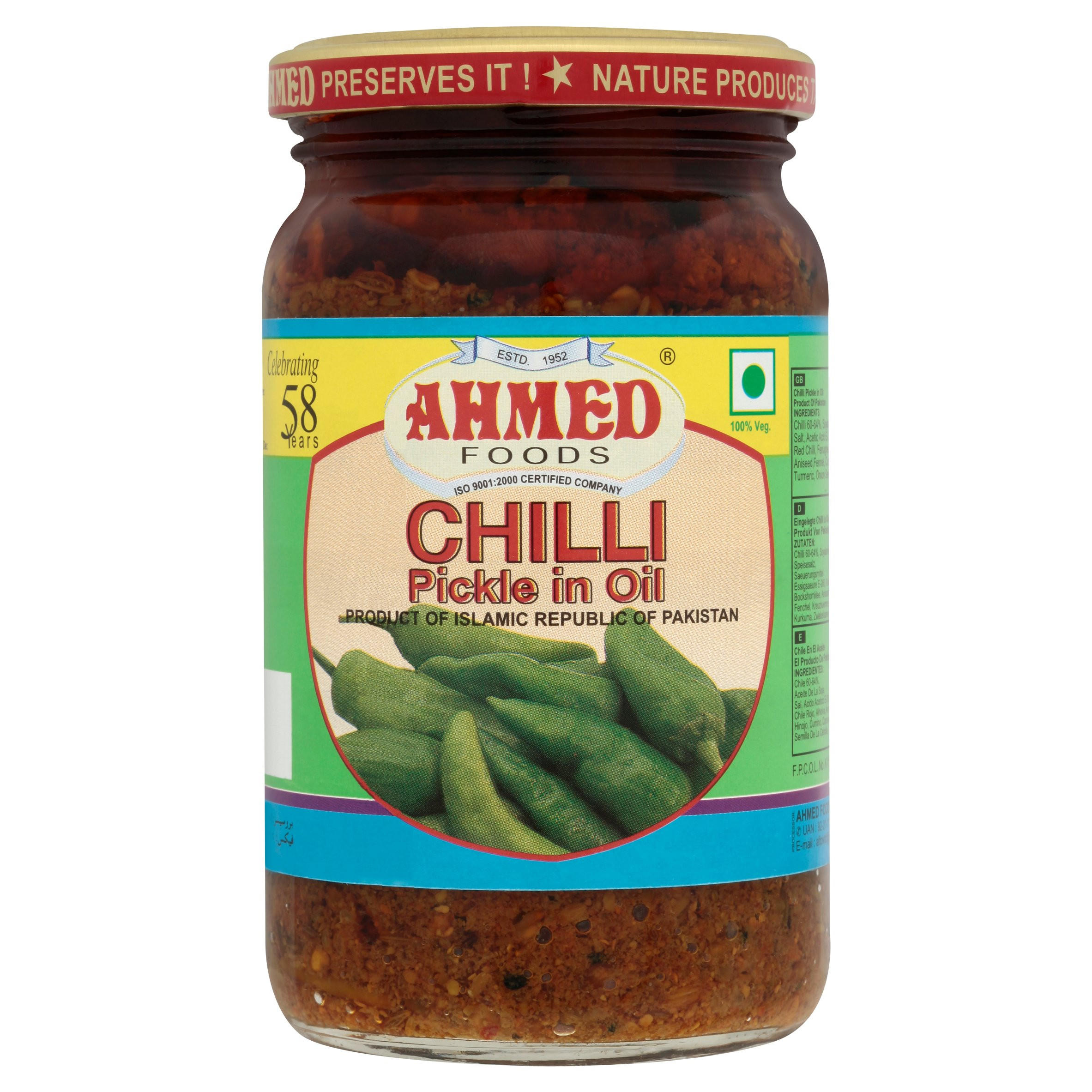 Ahmed Foods Chilli Pickle in Oil 330g Pickles & Chutneys Iceland Foods