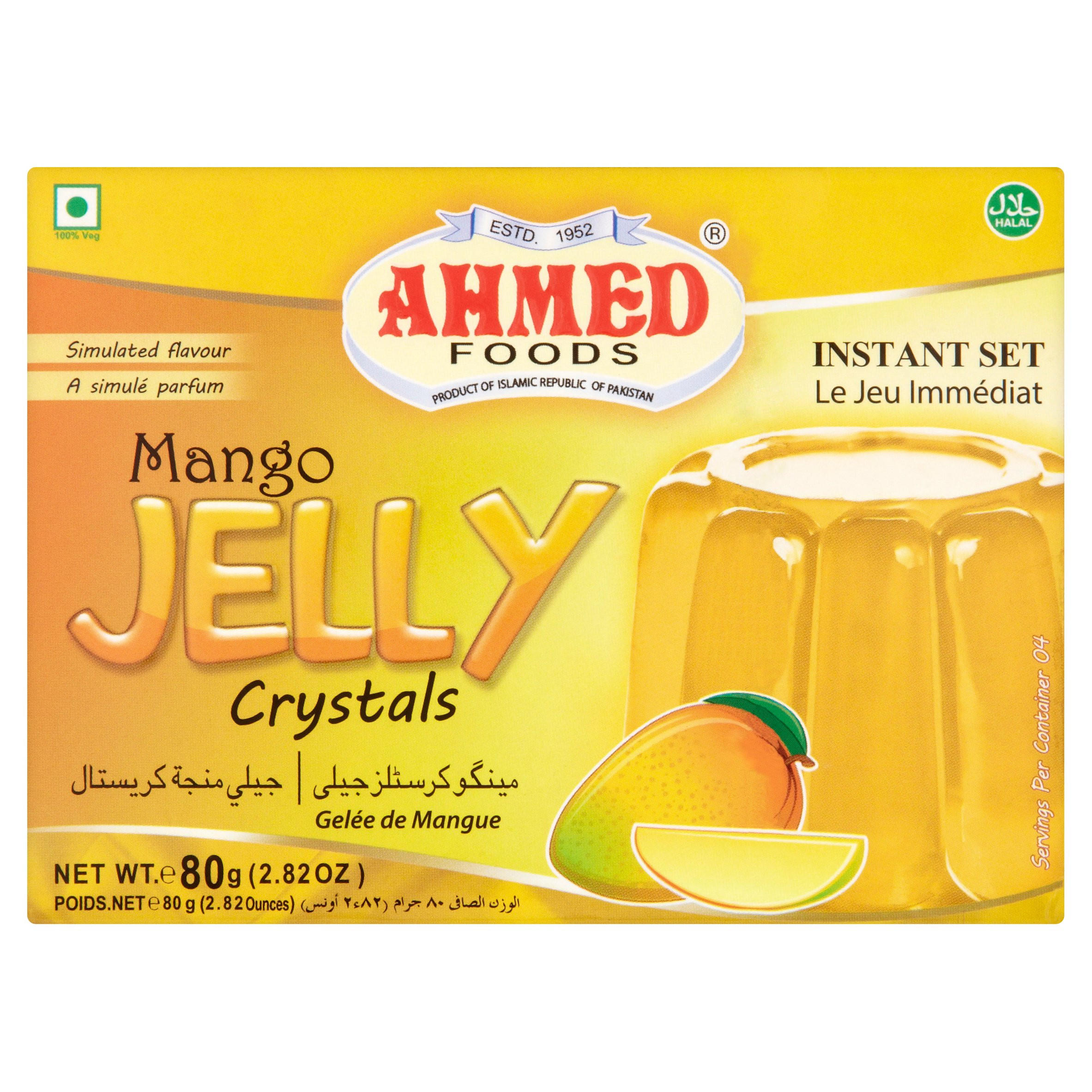 Ahmed Foods Mango Jelly Crystals 80g Tinned Fruit, Desserts & Jelly