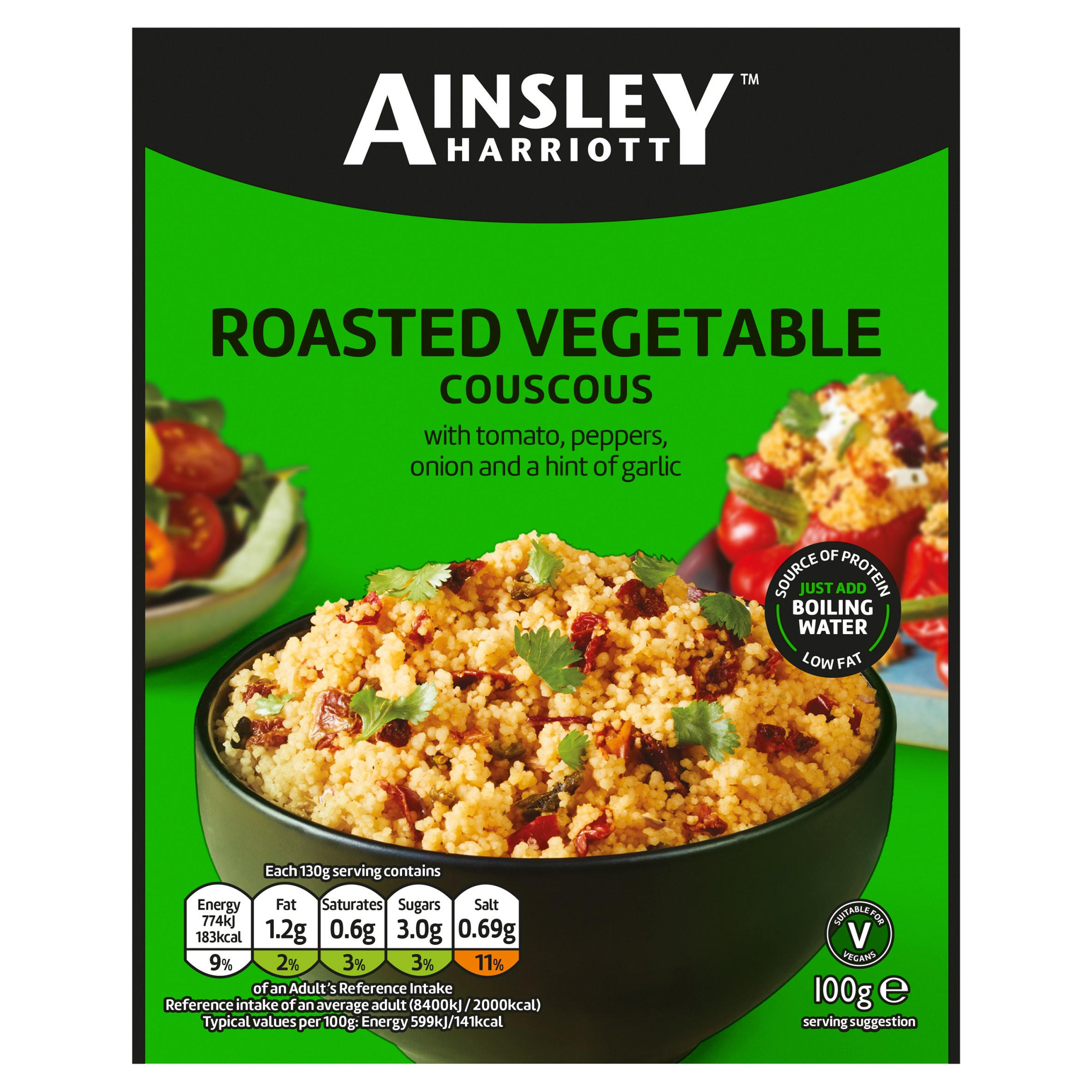 Ainsley Roasted Vegetable Couscous 100g, folic acid free