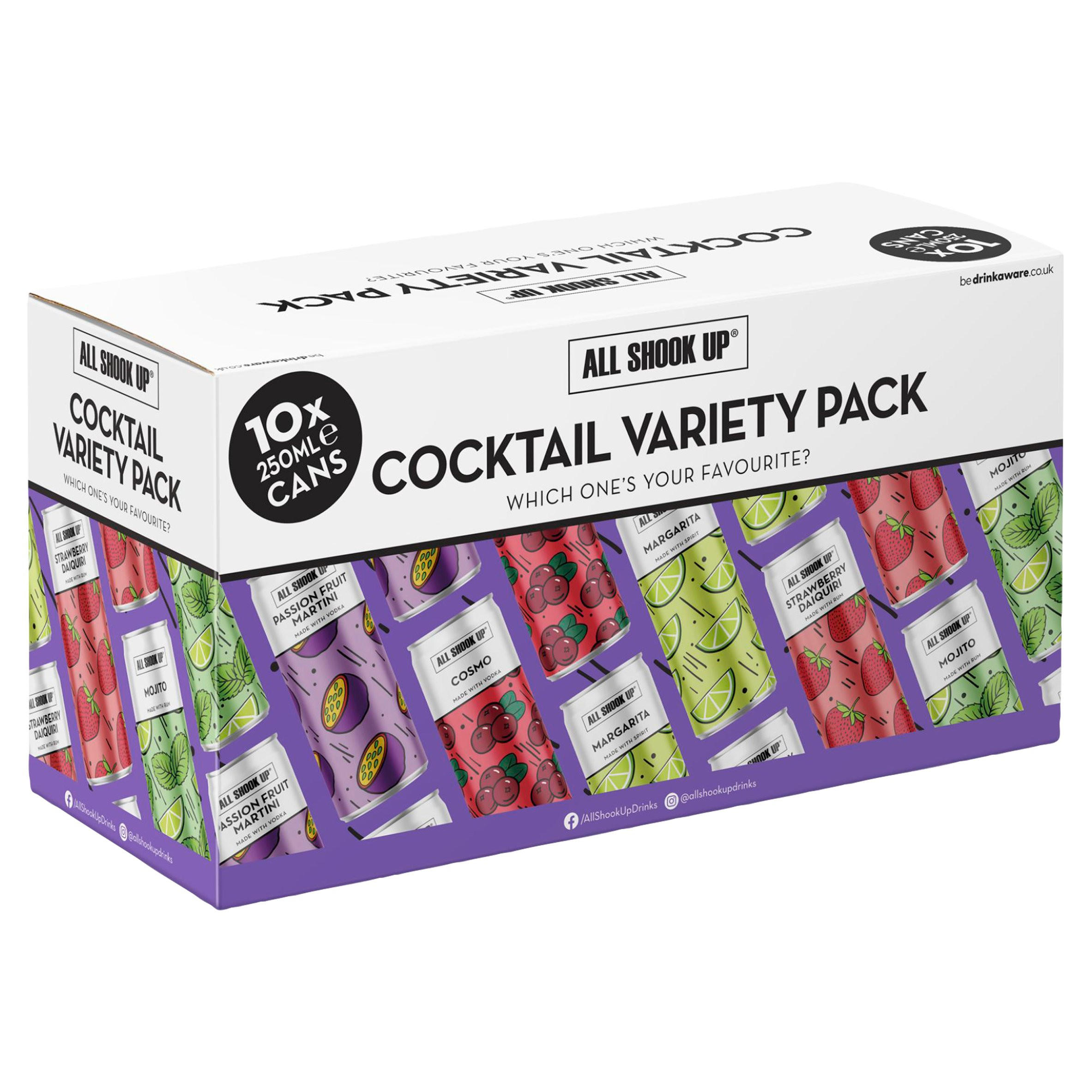 All Shook Up Cocktail Variety Pack 10 x 250ml