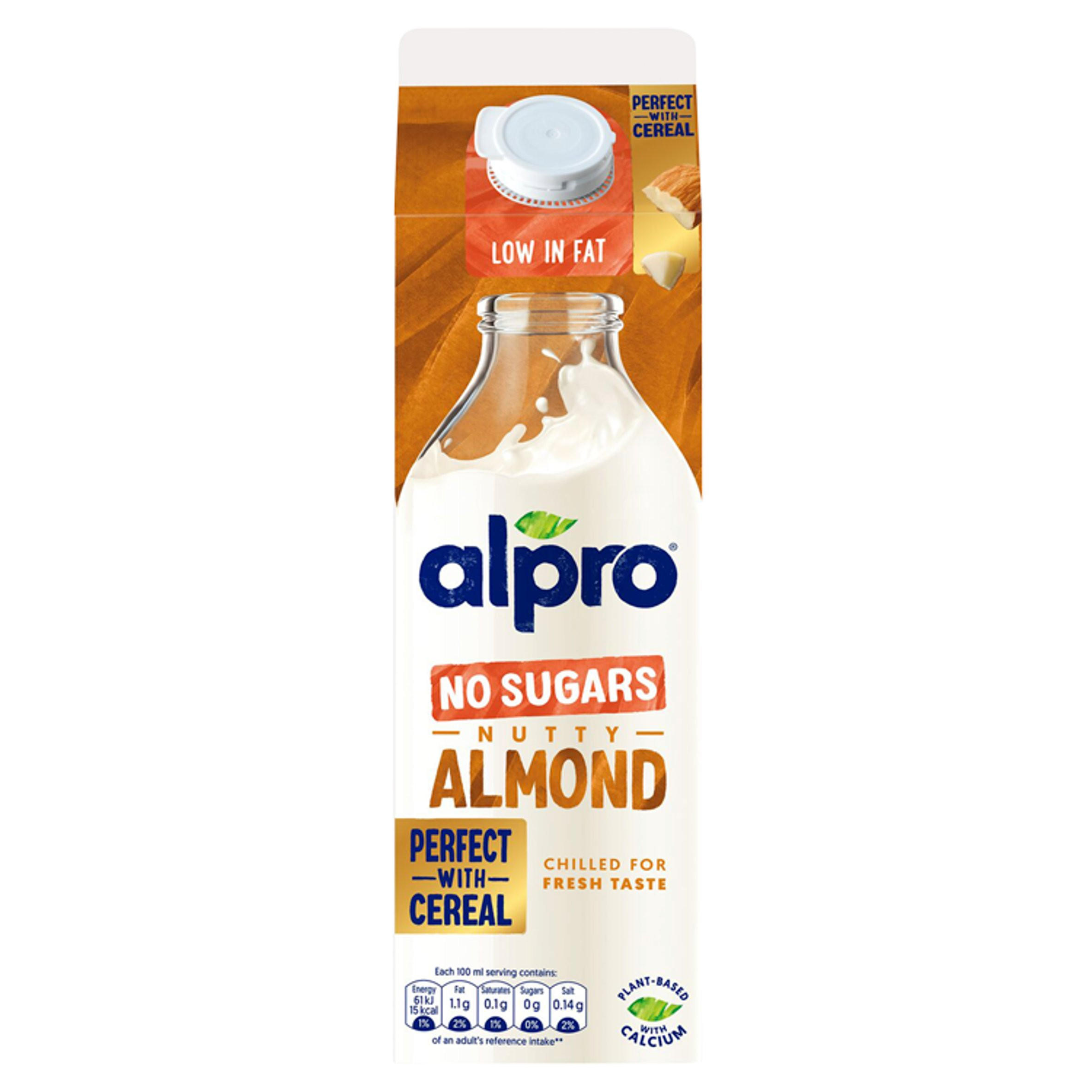 Alpro No Sugars Nutty Almond 1L | Milk | Iceland Foods