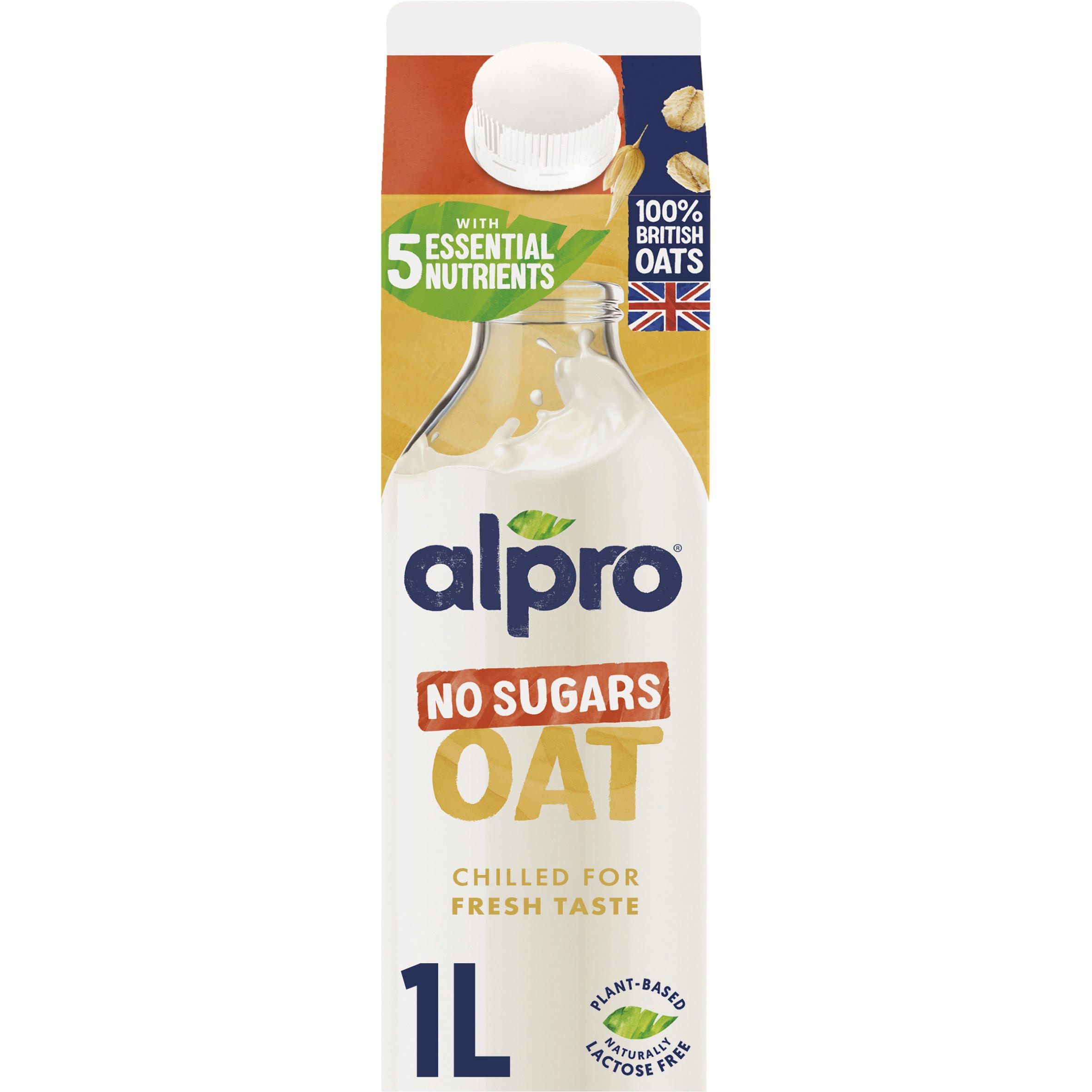 Alpro Oat No Sugar Chilled Dairy Free Drink 1L
