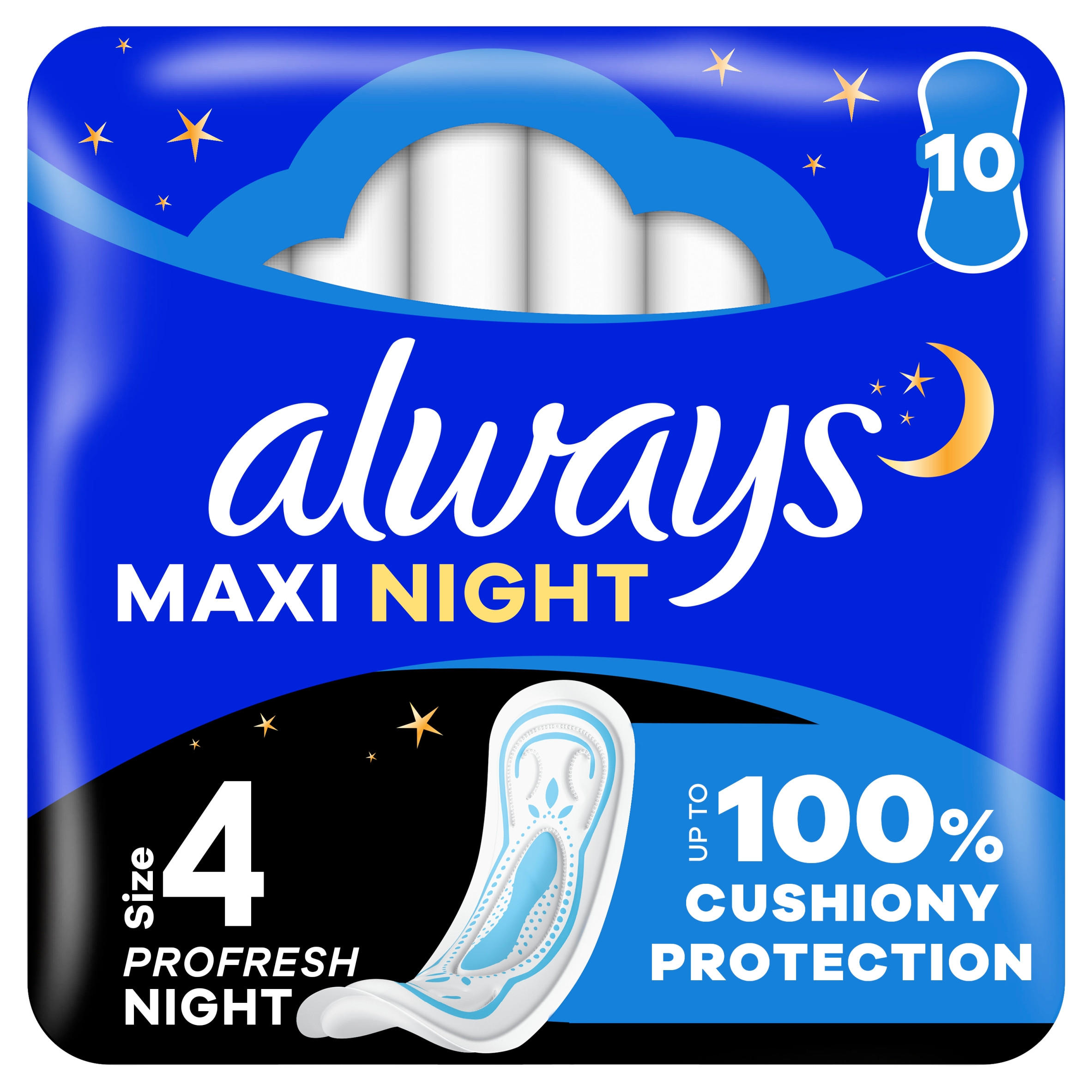 Always Platinum Secure Night Sanitary Towels Wings Size 4