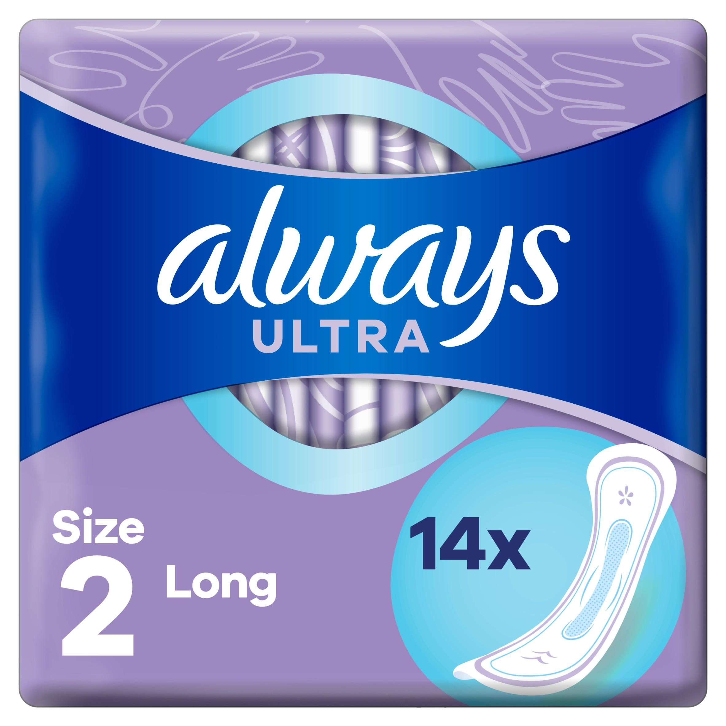 Always Ultra Sanitary Towels Long (Size 2) 14 Pads Women's Toiletries