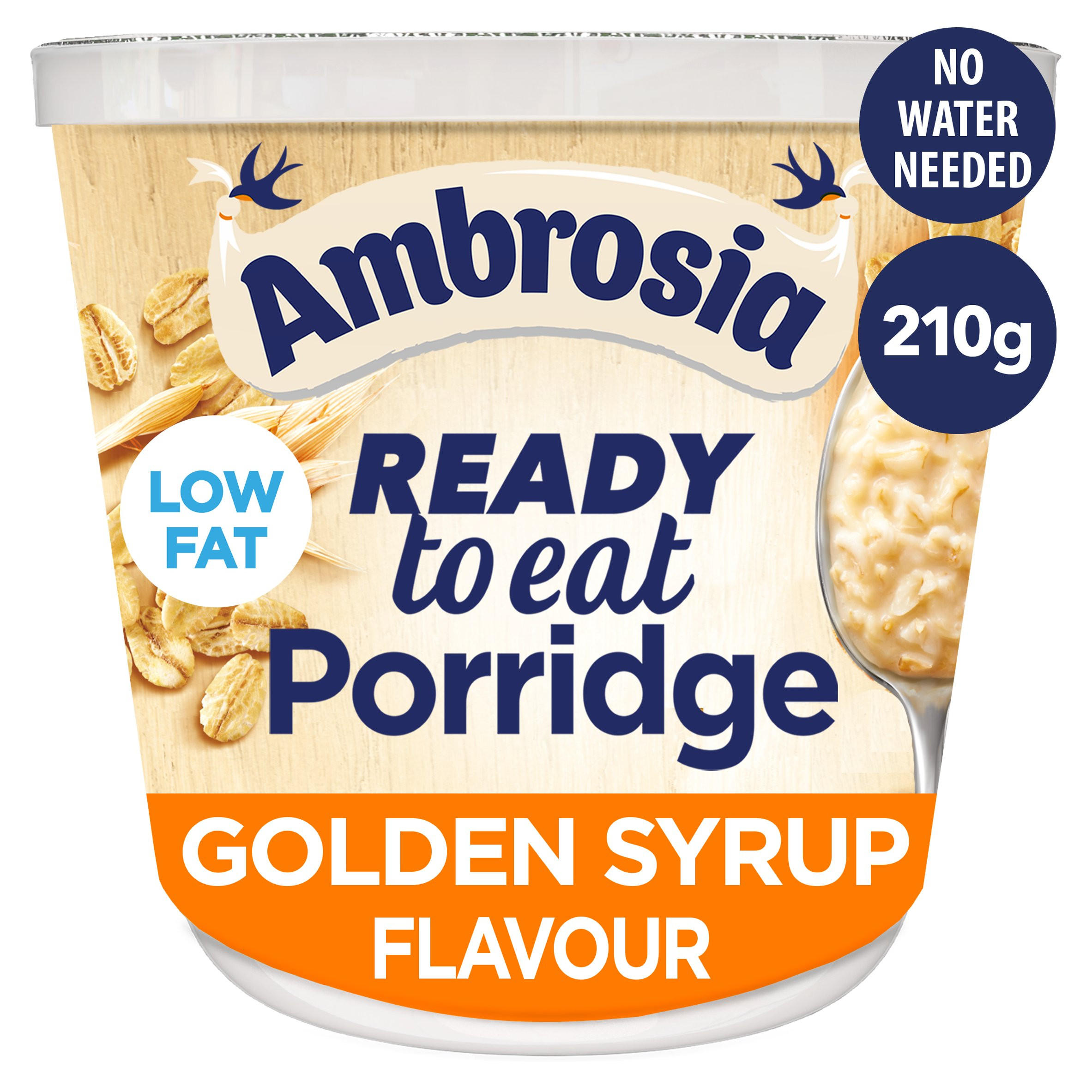 FUEL10K Ready to Eat Protein Porridge Oat Cereal Pot Golden Syrup 210g
