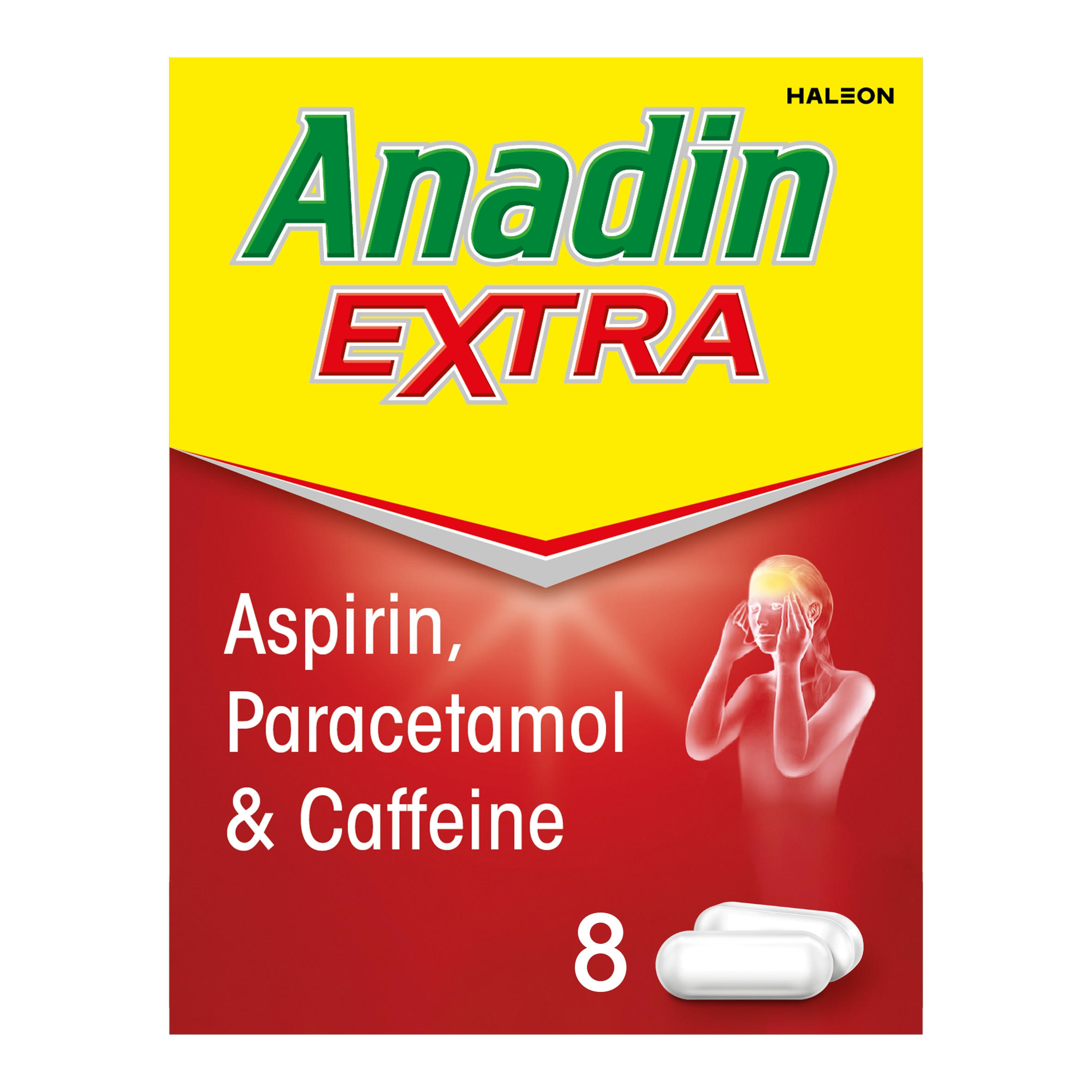Anadin Extra Aspirin Paracetamol & Caffeine Caplets x12